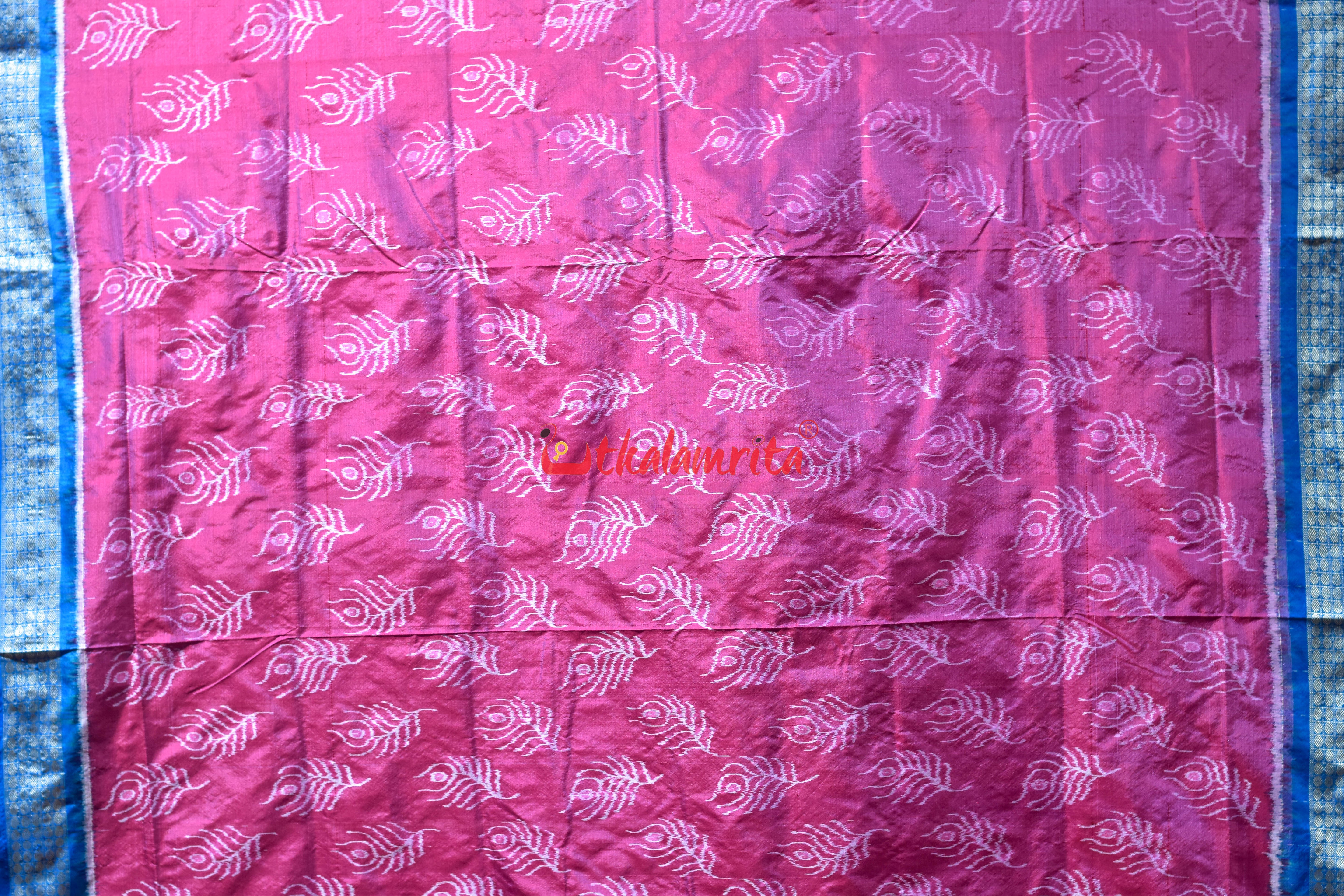 Taffy Pink with Mayurapucha Sambalpuri Silk Saree