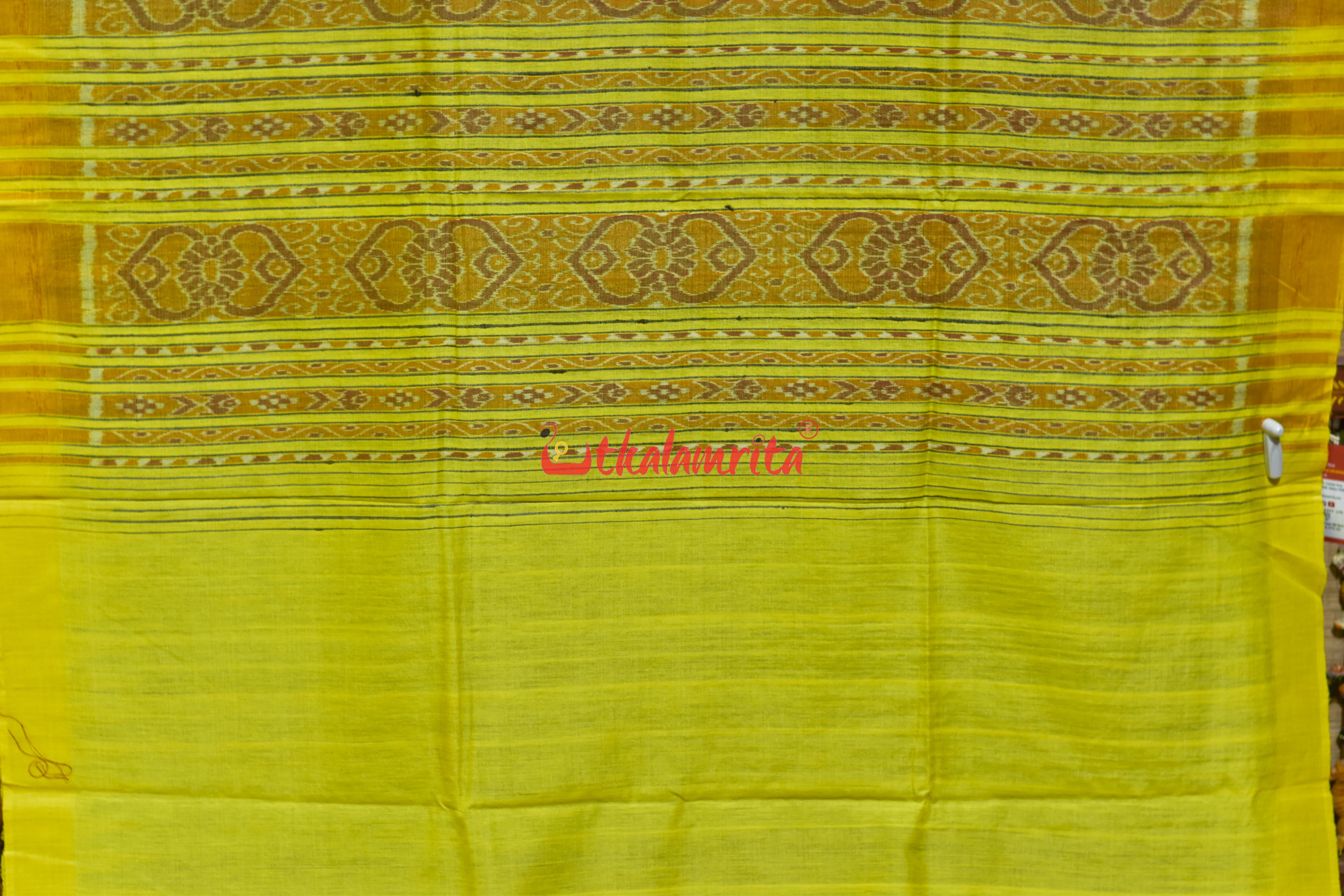 Black Yellow Gopalpur Tussar Silk Saree