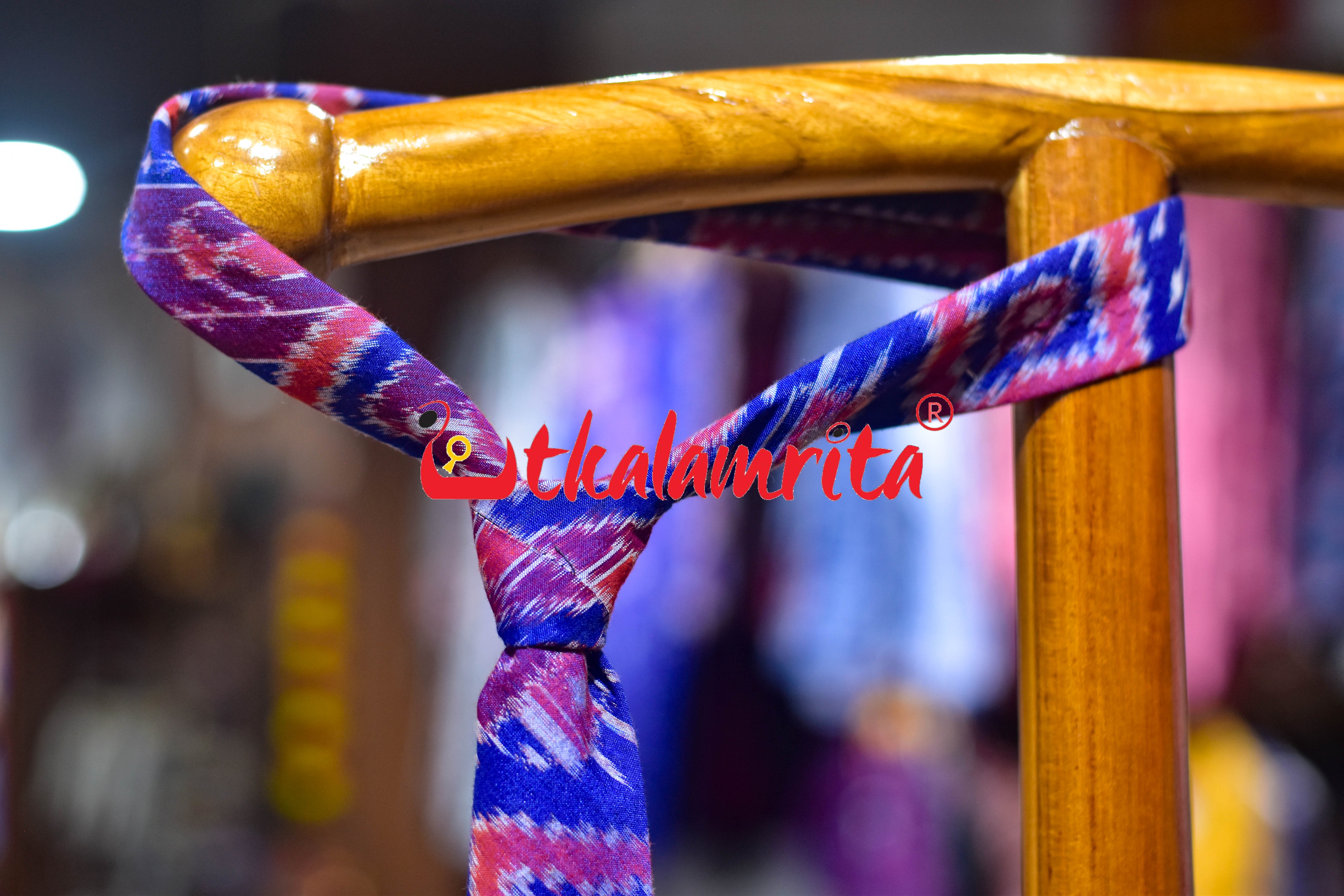 Deep Blue Tribal Silk (Tie)
