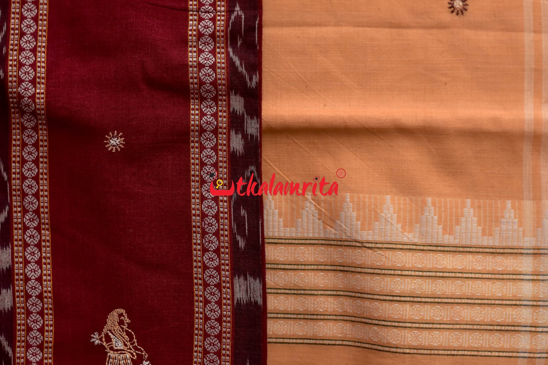 Maroon Chandan Doll Bomkai Dress Set