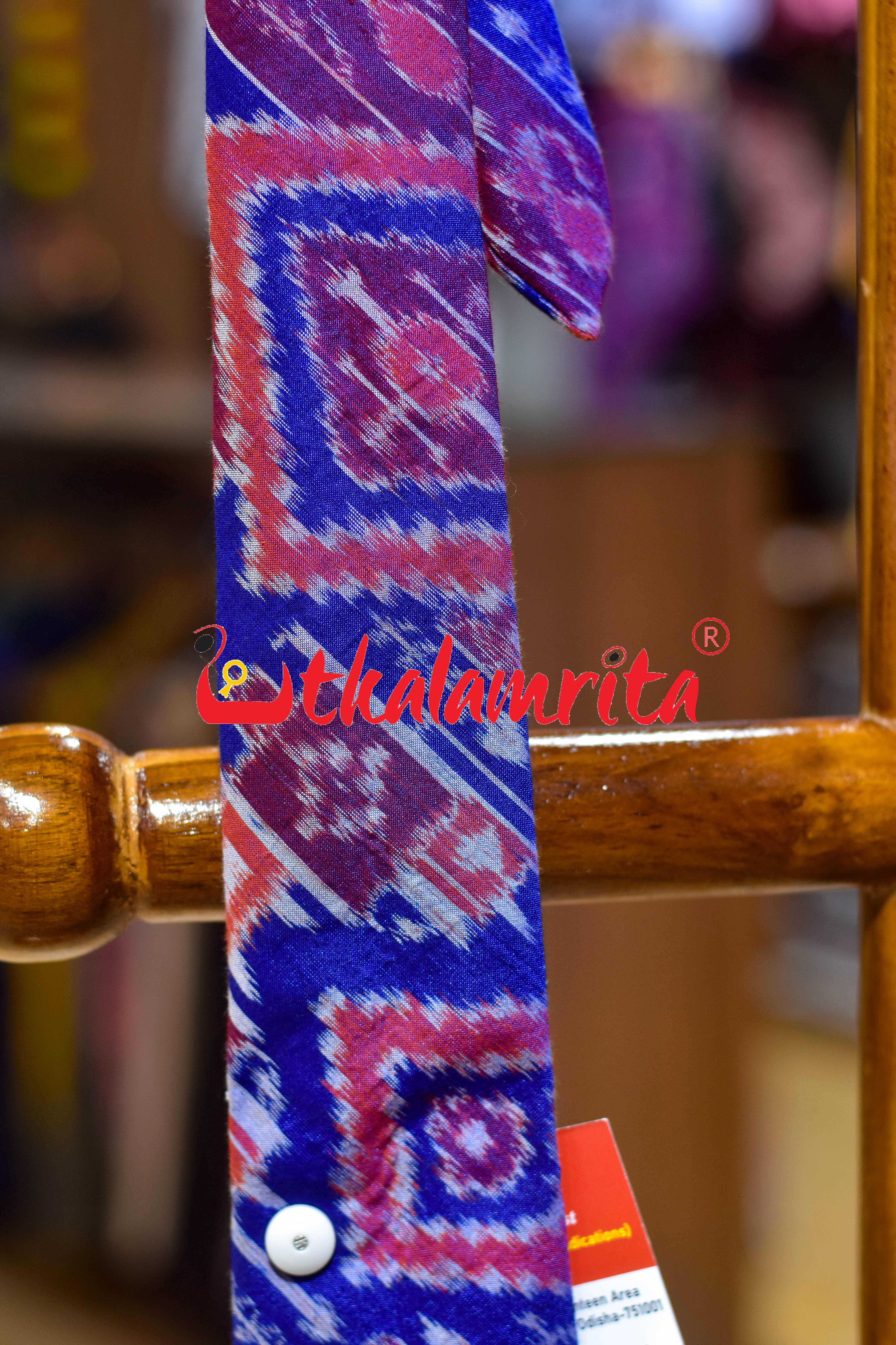 Deep Blue Tribal Silk (Tie)