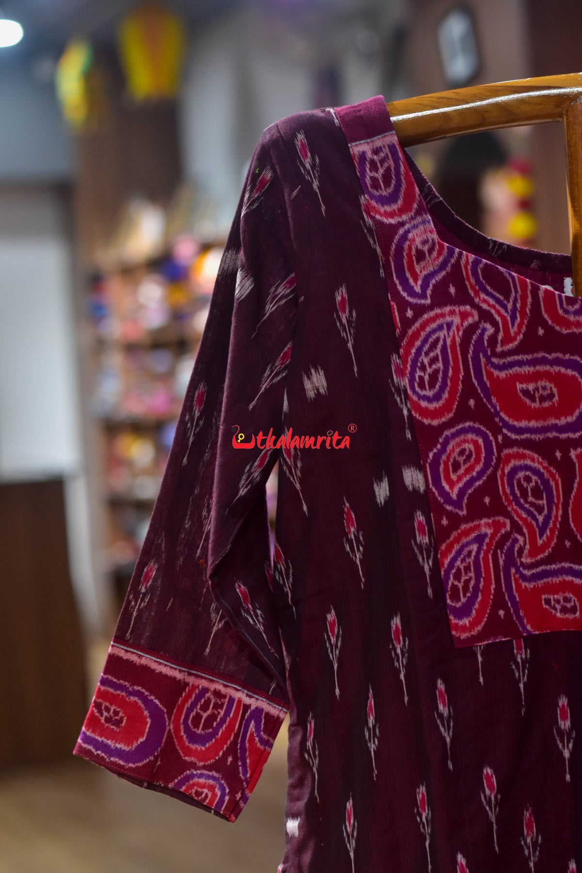 Maroon Labanga Red Amba Kasi Design (Ladies' Kurti)