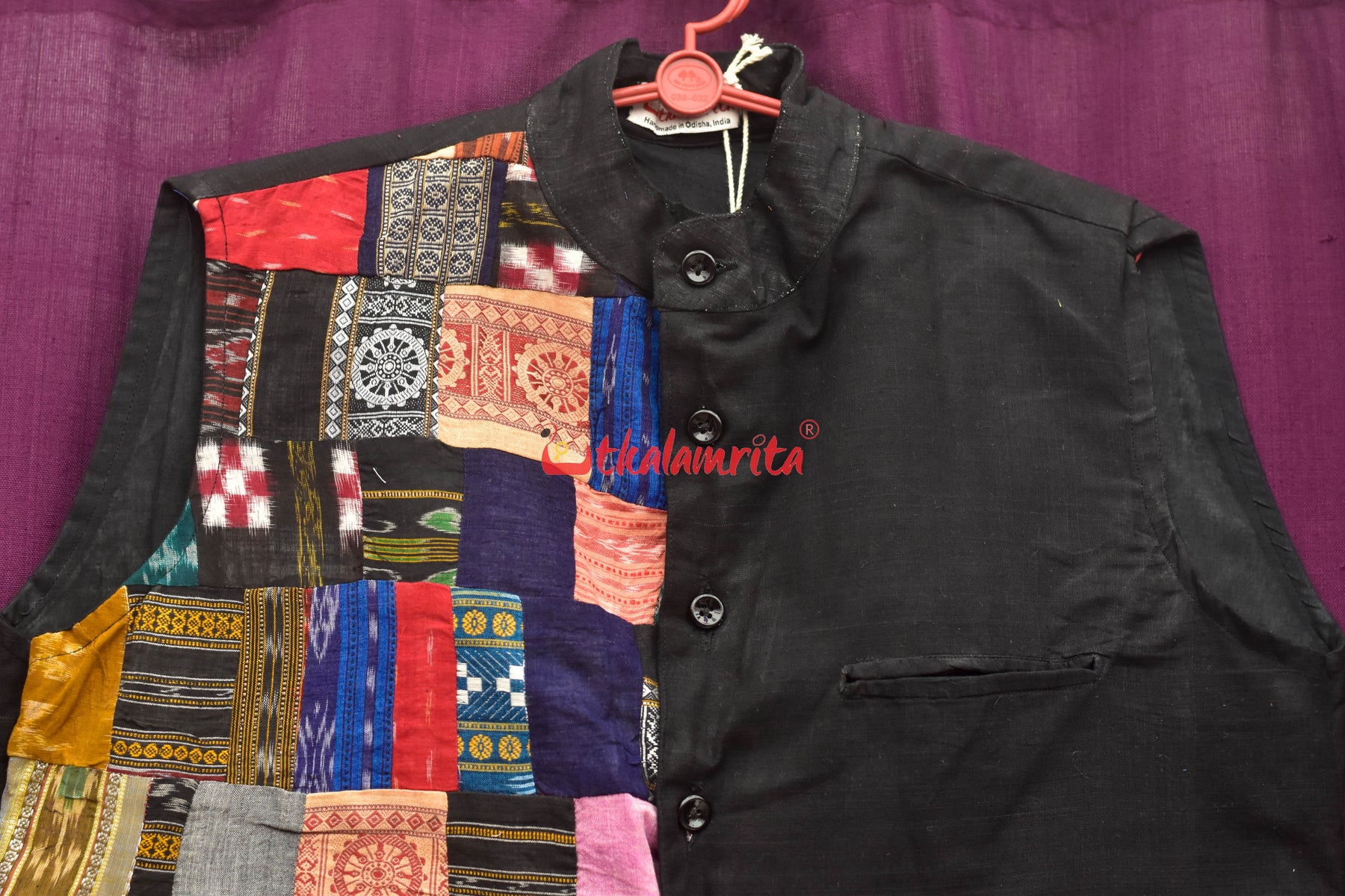 Black Multicolour Patch (Men's Jacket)