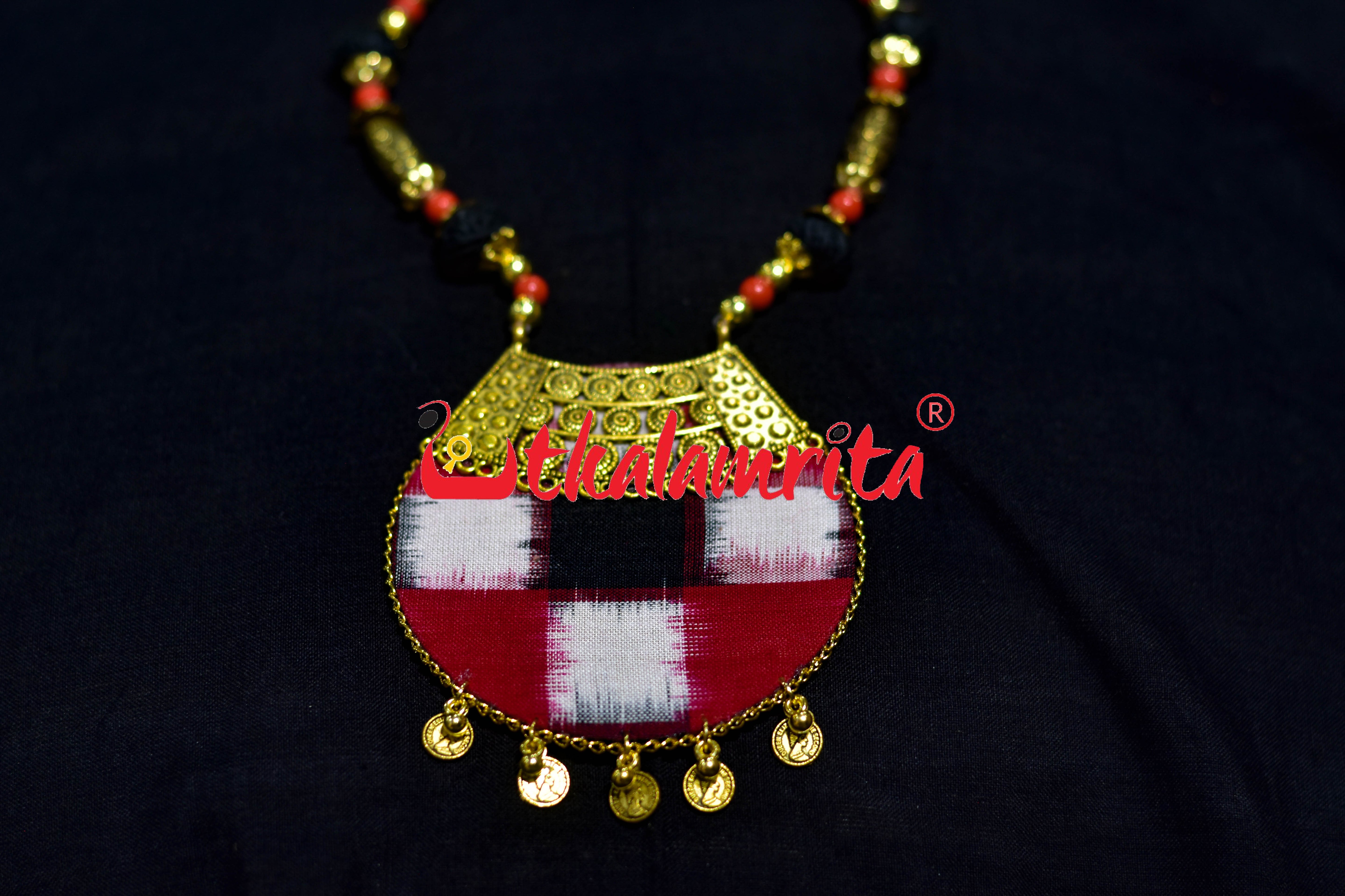 RBW Round Pasapali Golden Big Necklace Set