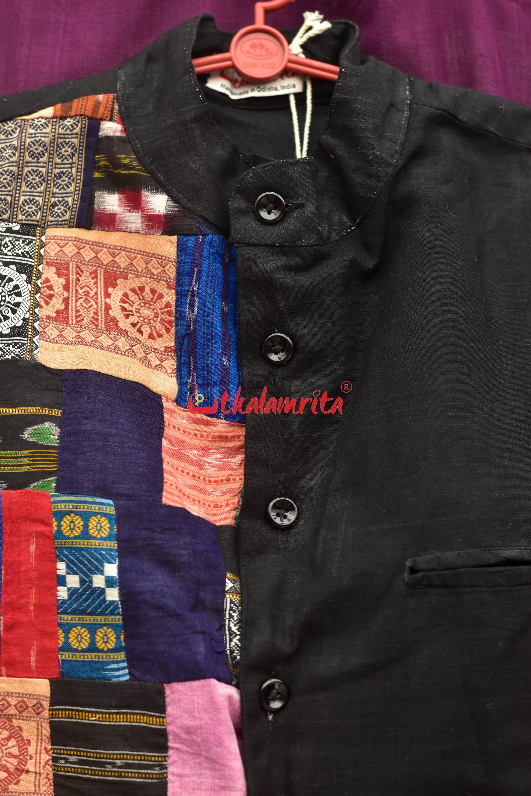 Black Multicolour Patch (Men's Jacket)