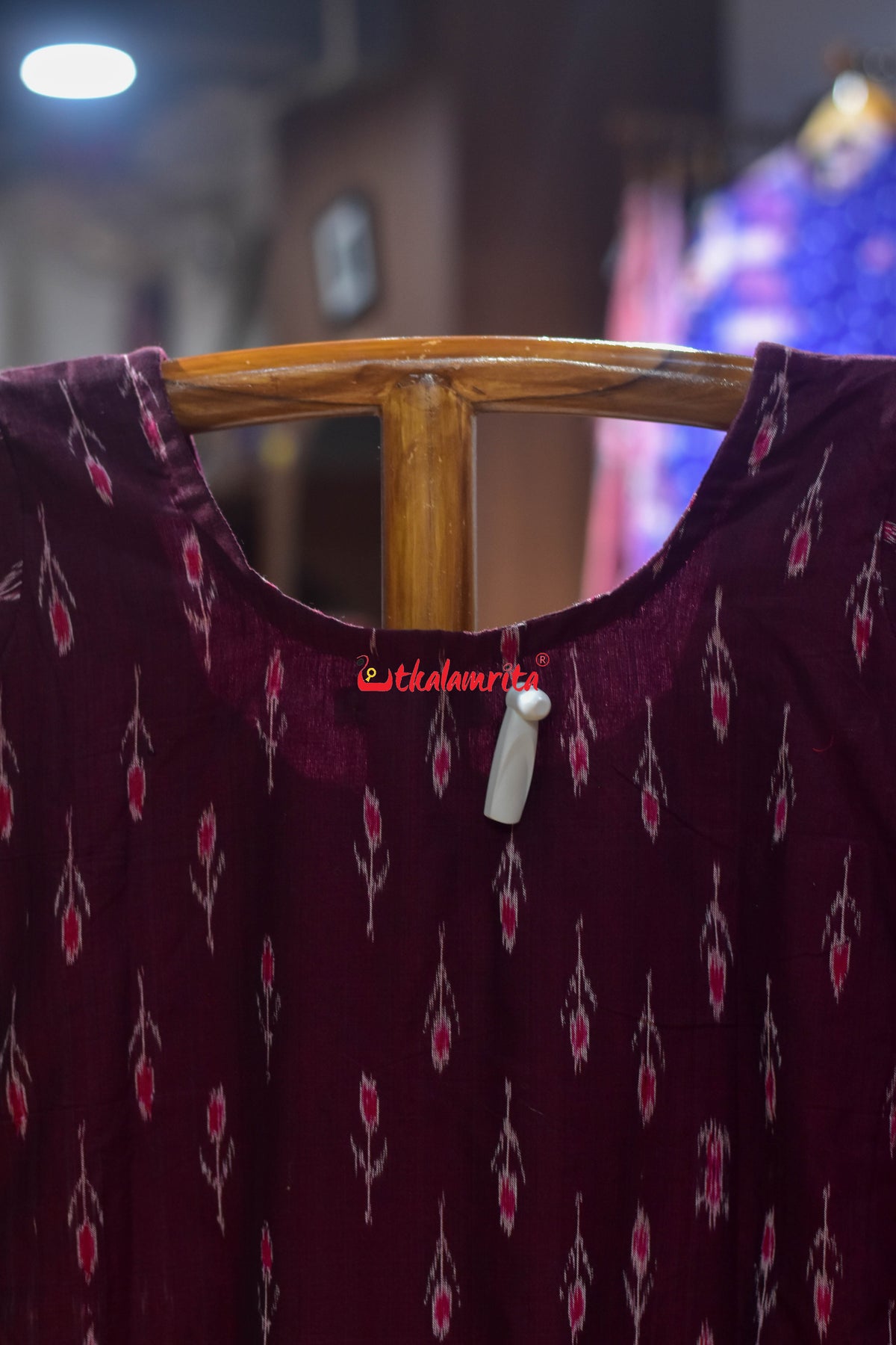 Maroon Labanga Red Amba Kasi Design (Ladies' Kurti)