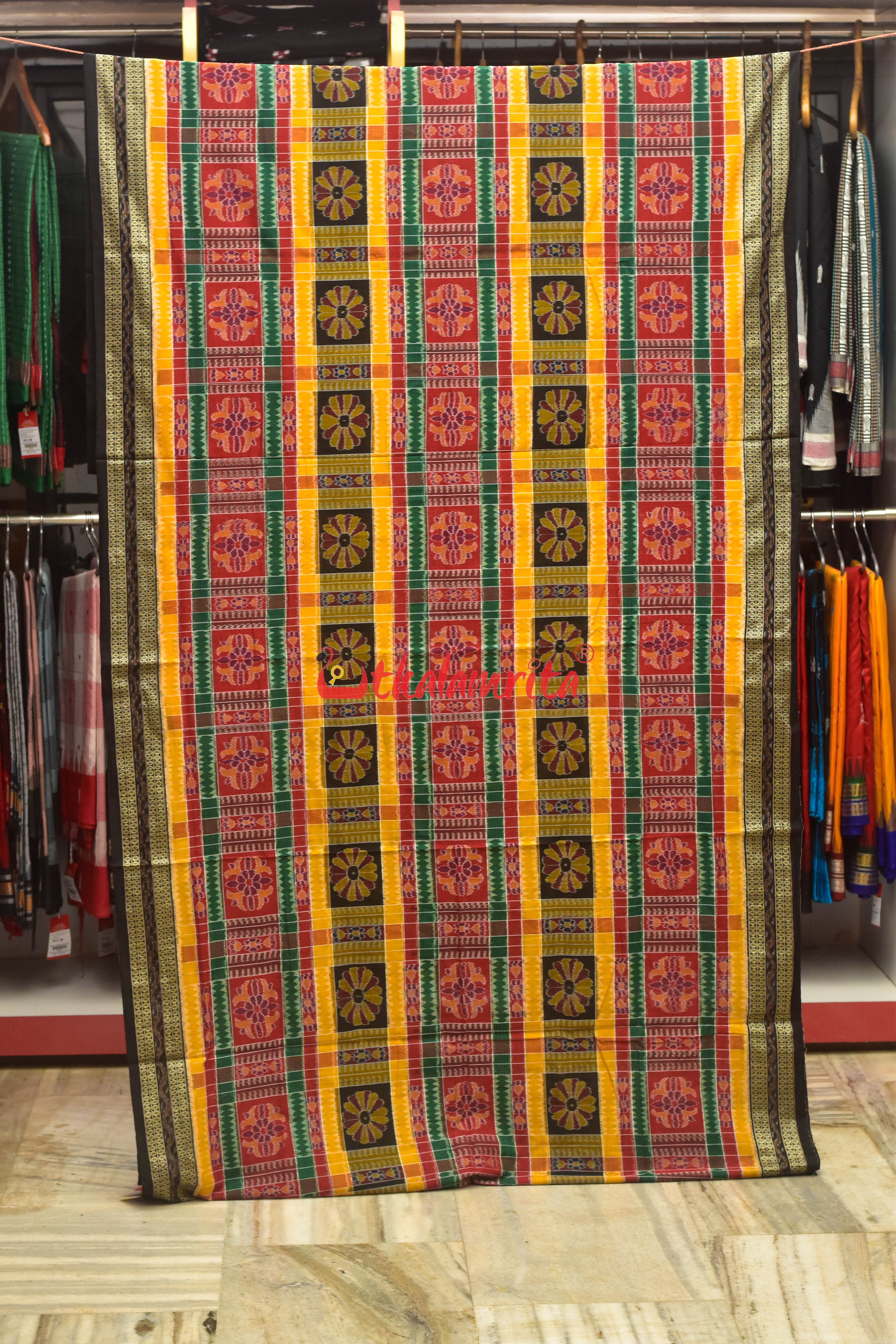 Green Utkal Lakhmi Cotton Saree