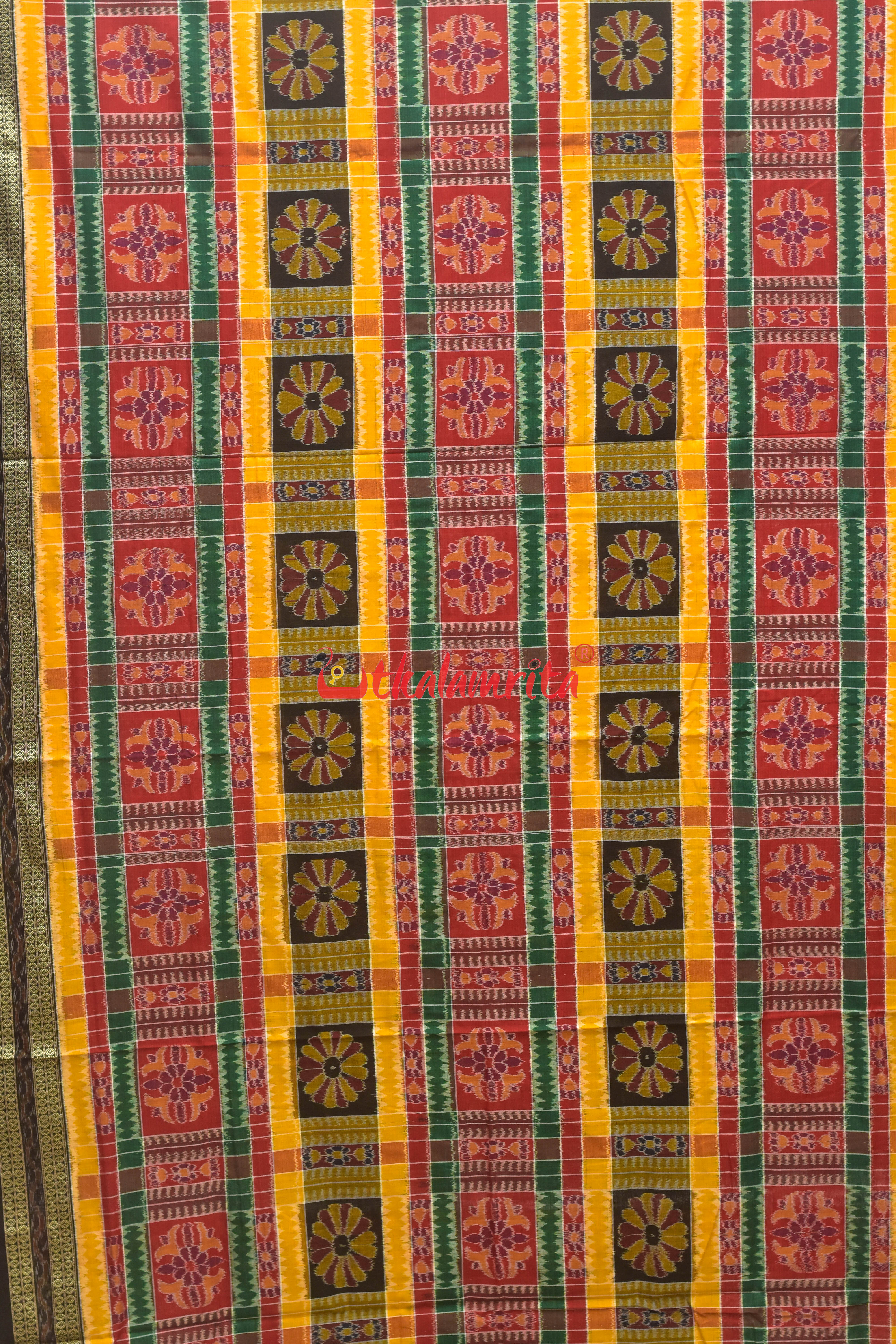 Green Utkal Lakhmi Cotton Saree