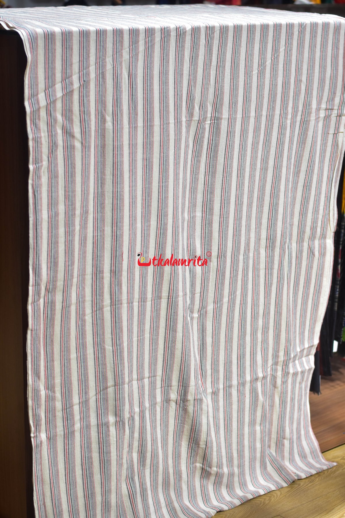 Off White Multi Stripes Kotpad (Fabric)