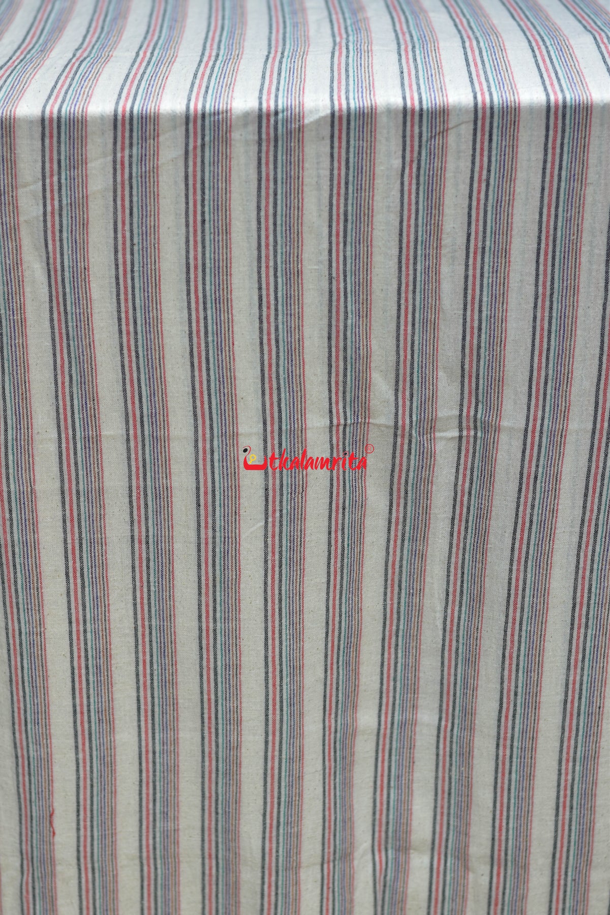 Off White Multi Stripes Kotpad (Fabric)