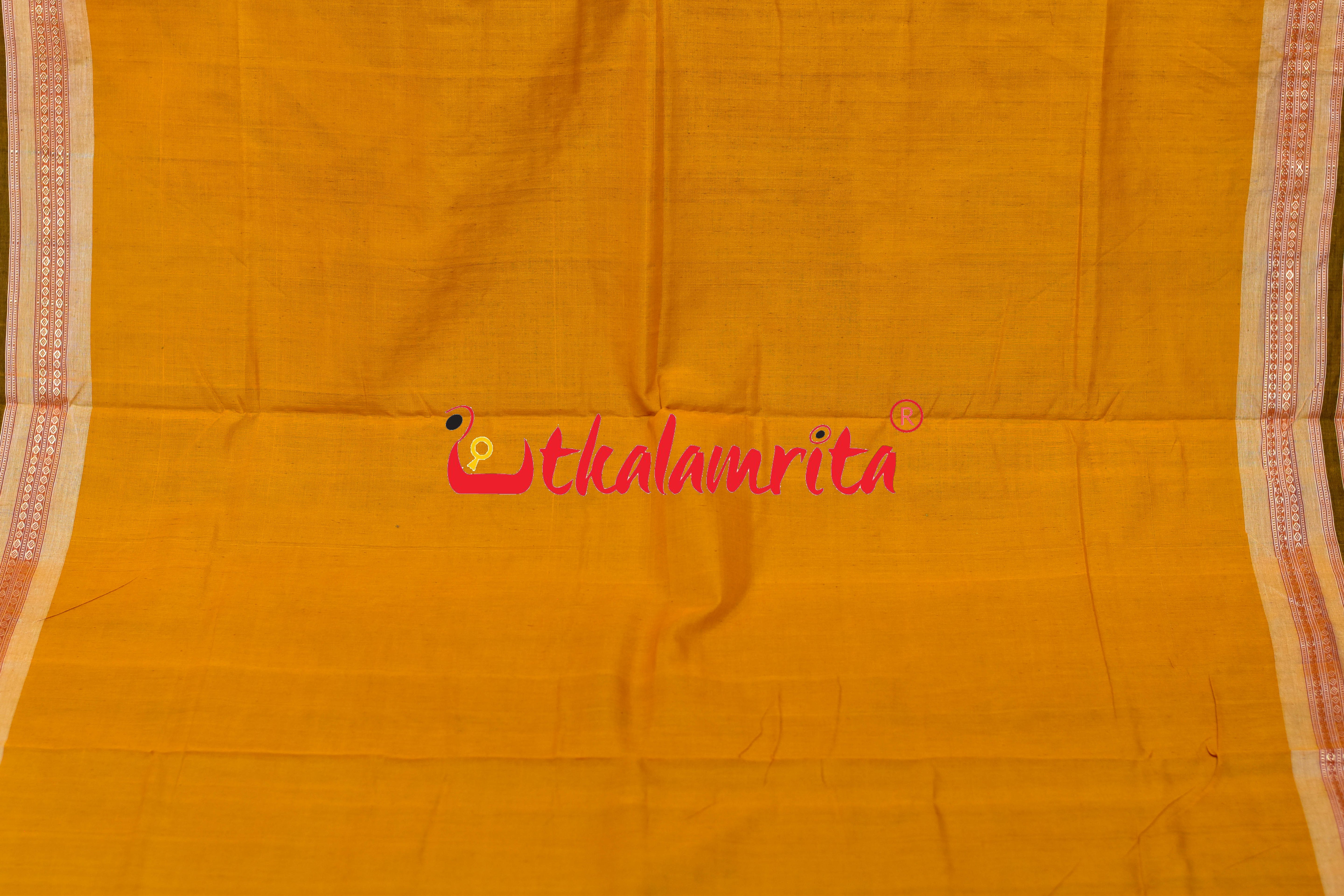 Black Yellow Triple Dhadi Bomkai Cotton Saree