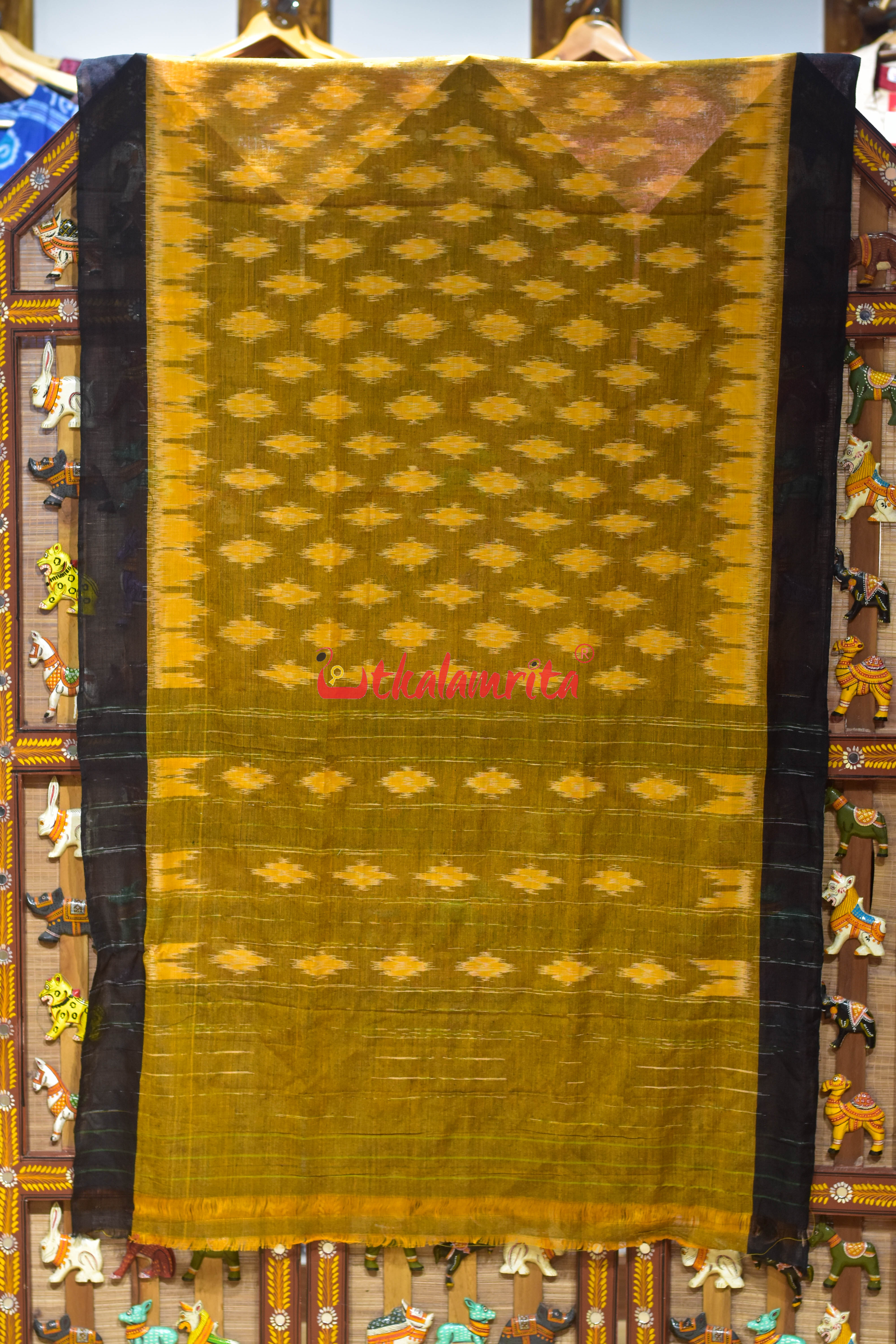 Golden Black Body Bandha Khandua Cotton (Dupatta)