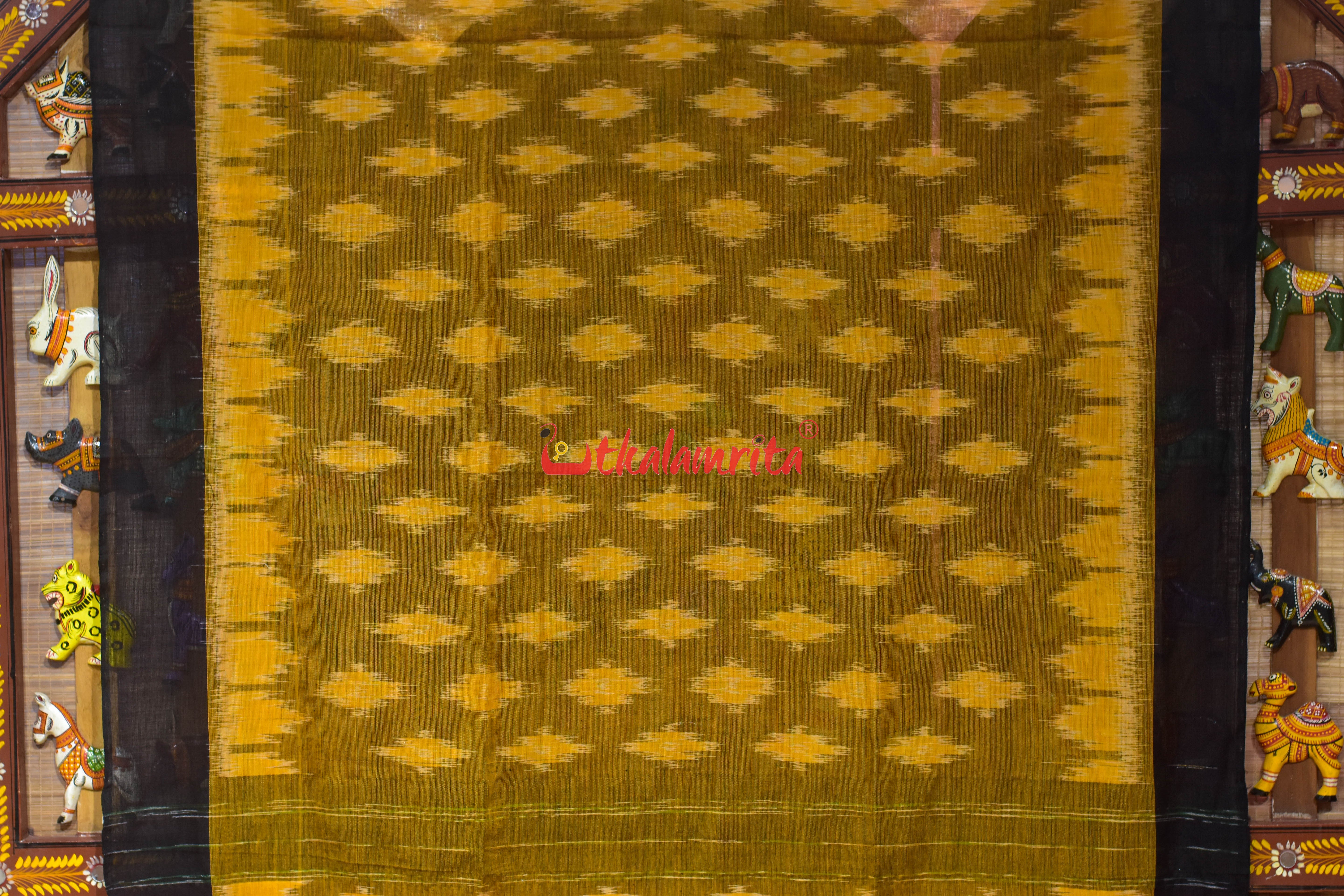 Golden Black Body Bandha Khandua Cotton (Dupatta)