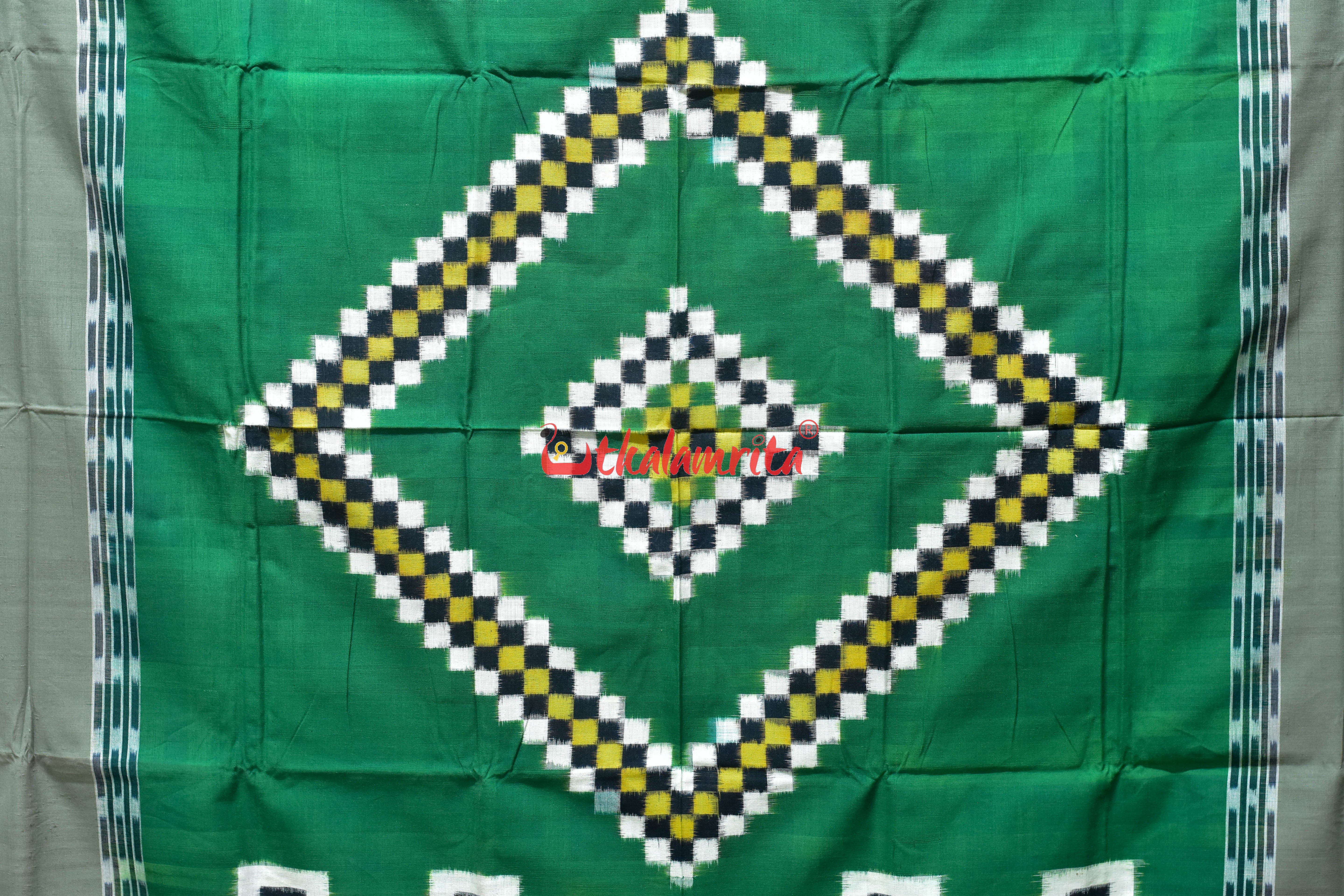Green Grey Line Pasapali Cotton (Single Bedsheet)