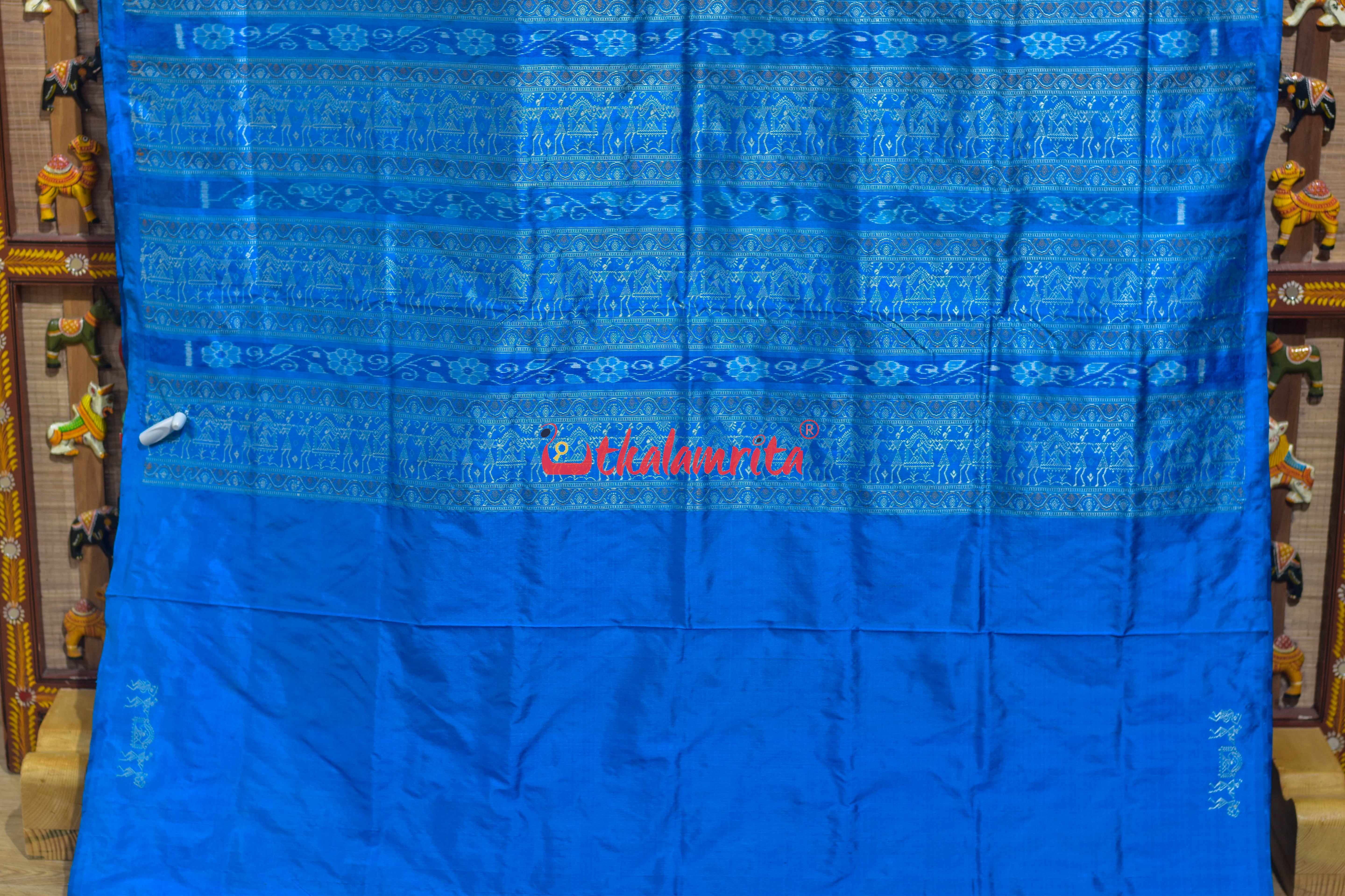 Yellow Copper Sulphate Sabari Bomkai Silk Saree