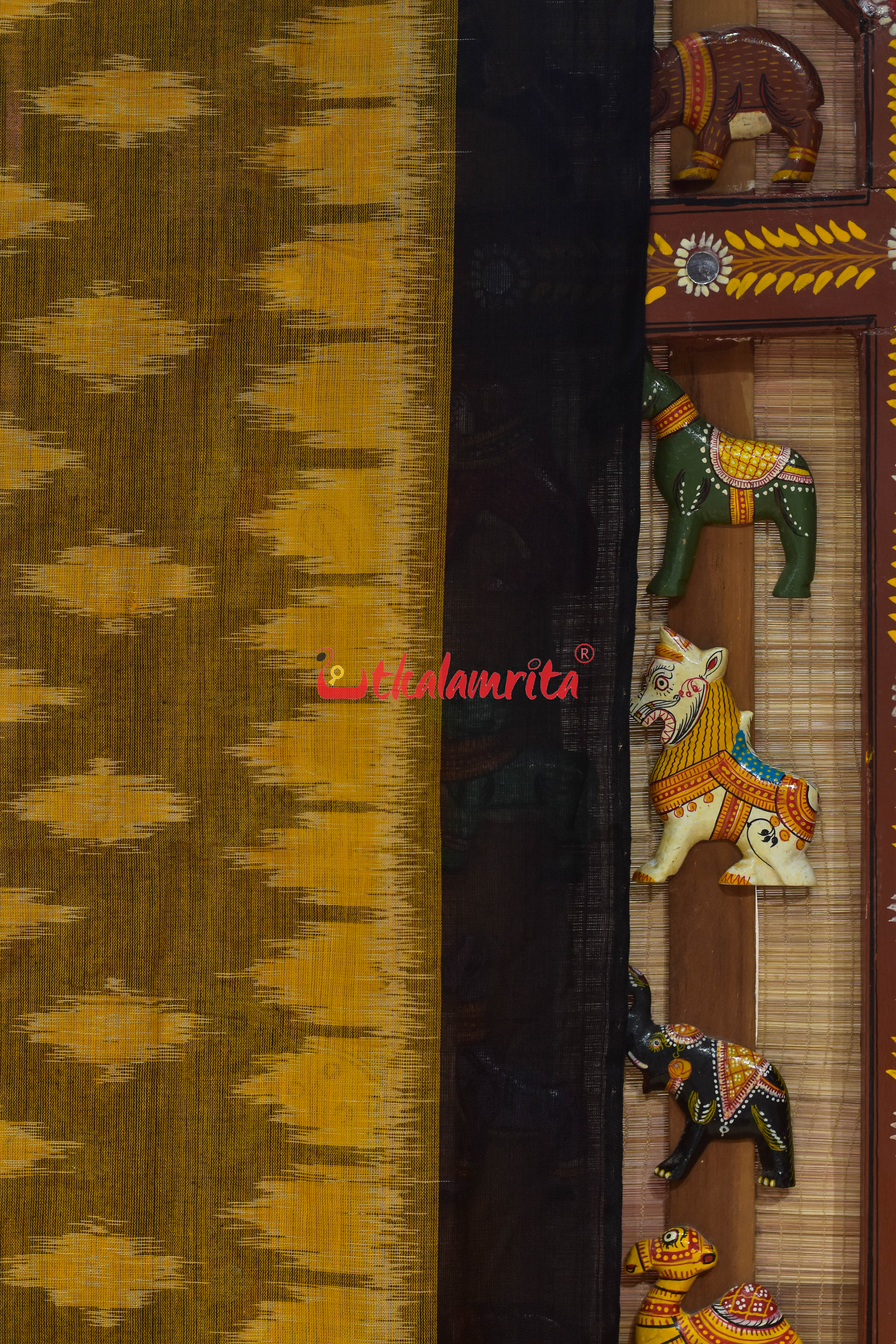Golden Black Body Bandha Khandua Cotton (Dupatta)