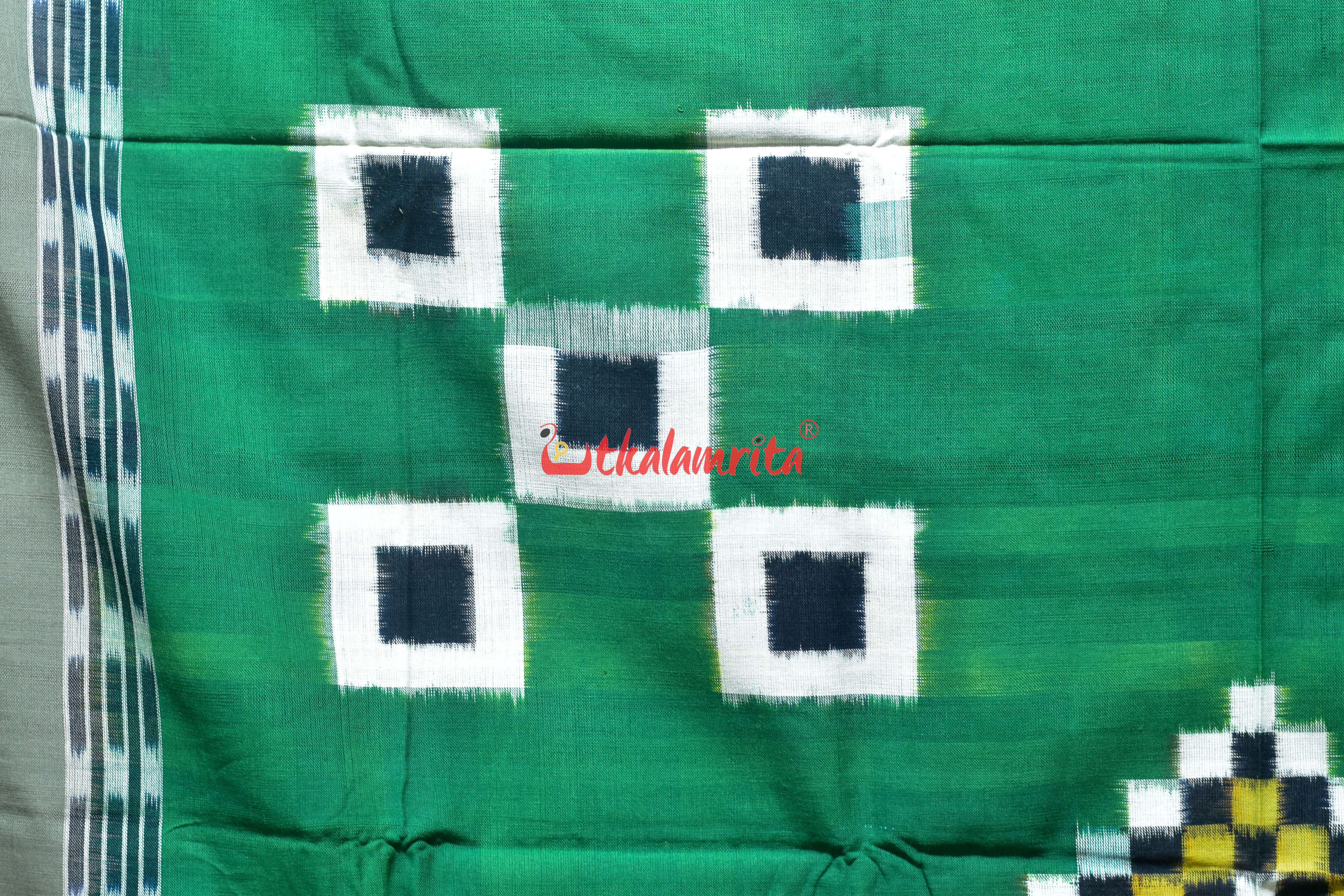 Green Grey Line Pasapali Cotton (Single Bedsheet)