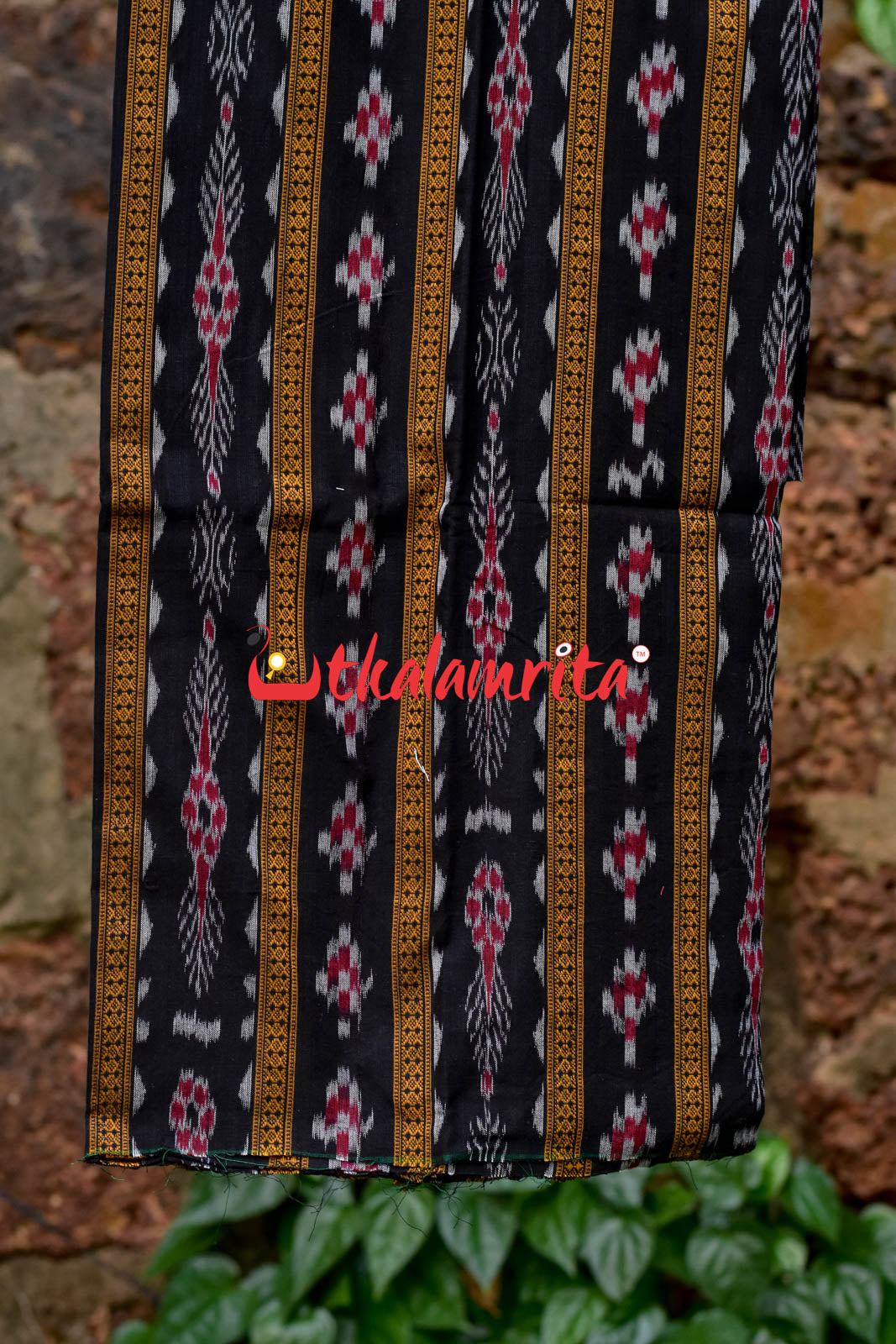 Black Red Pasapali Long Flower Bandha Dress Set
