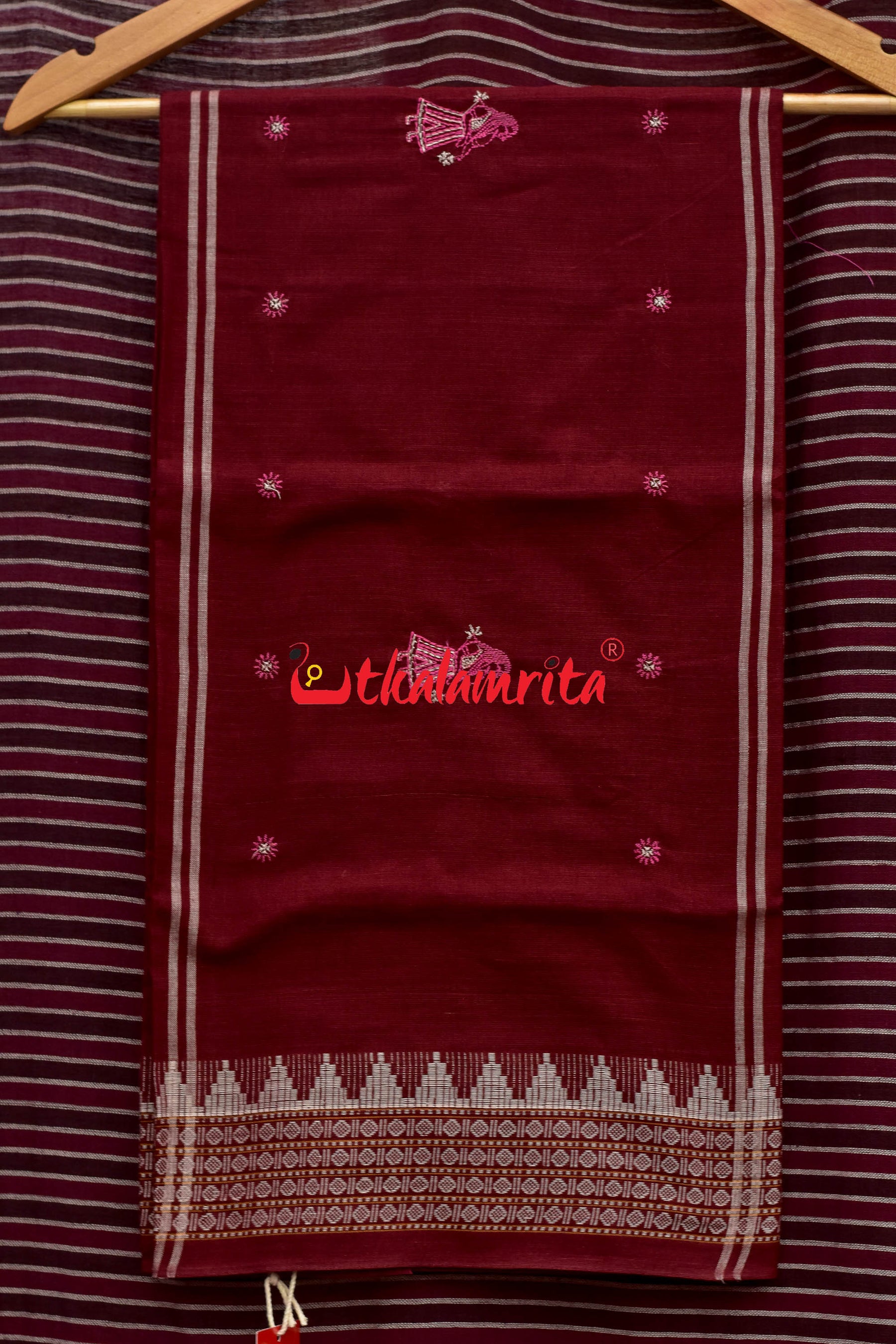 Pink Maroon Doll Bomkai Dress Set