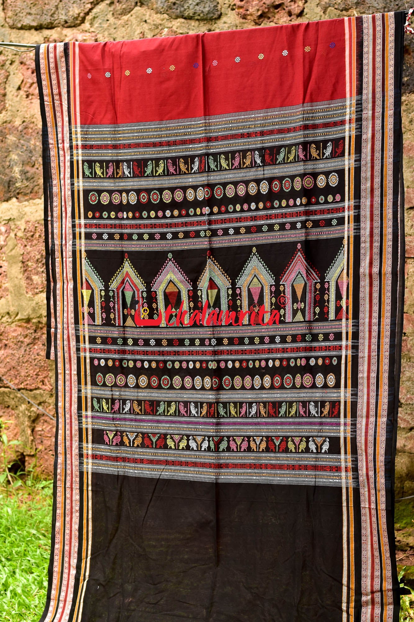 Saundarya Maroon Dolabedi Cotton Saree