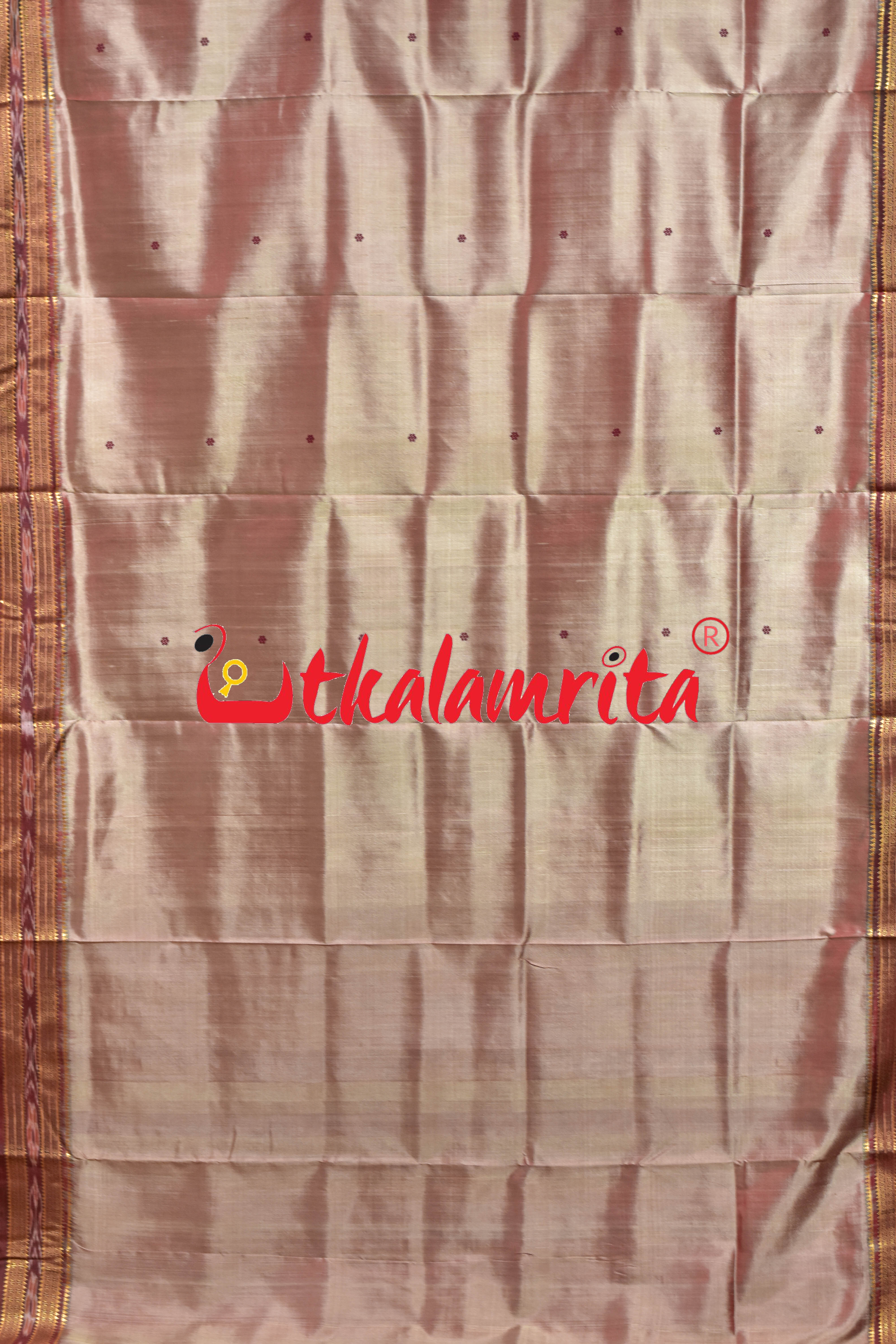 Rose Maroon Buti Khandua Silk Saree