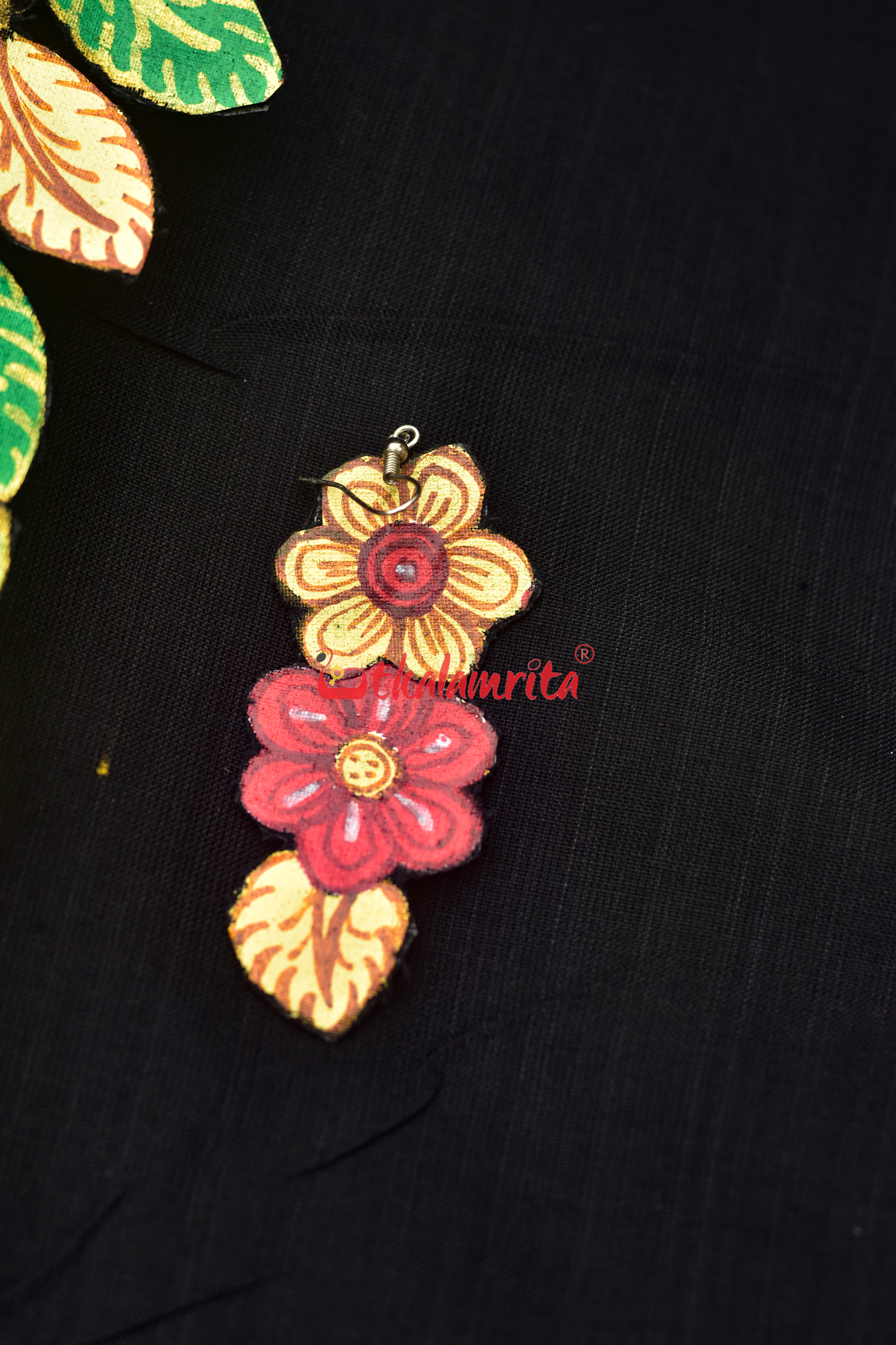 Flower Pattachitra Jewellery Set