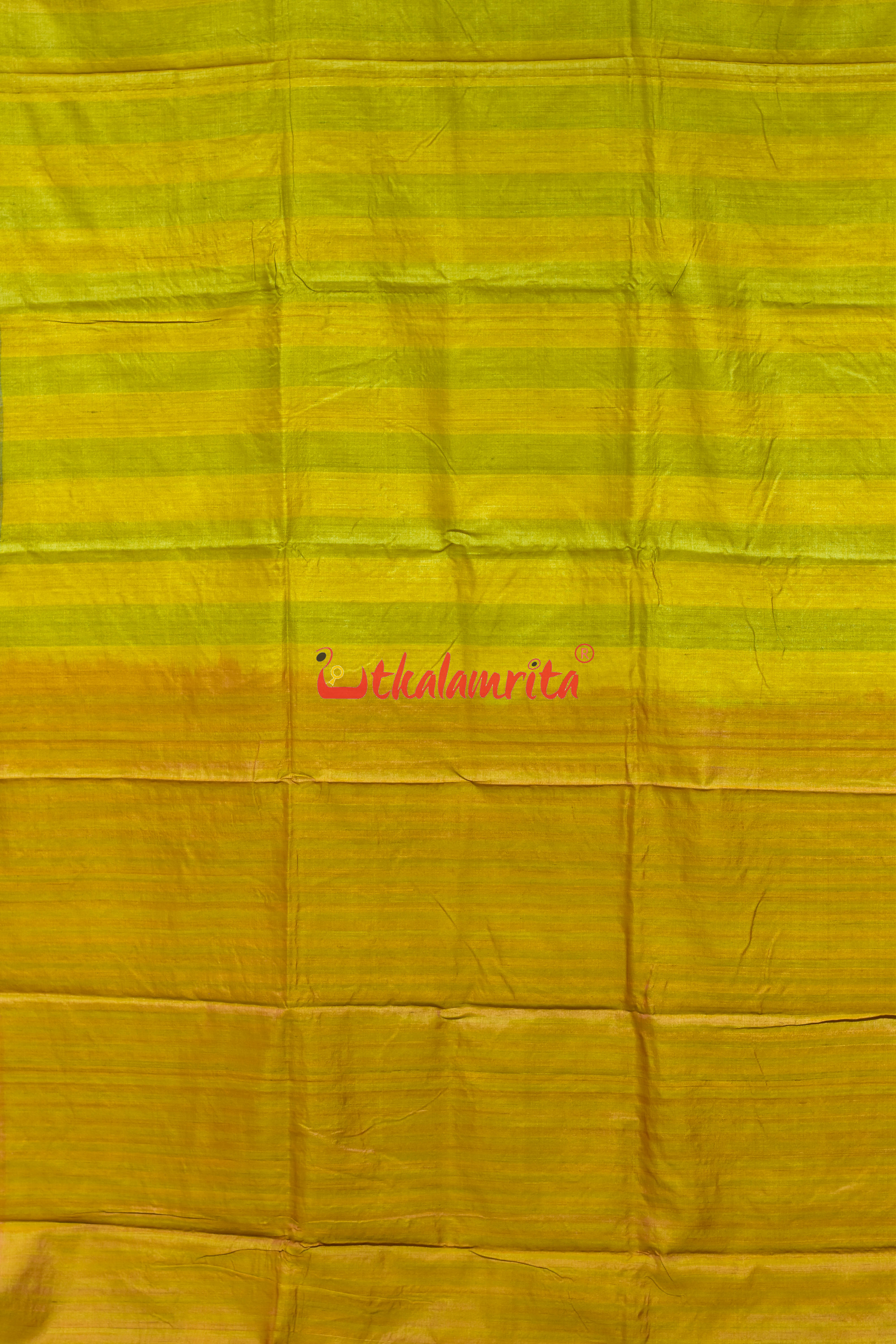 Yellow Surya Namaskar Gopalpur Tussar Silk Saree
