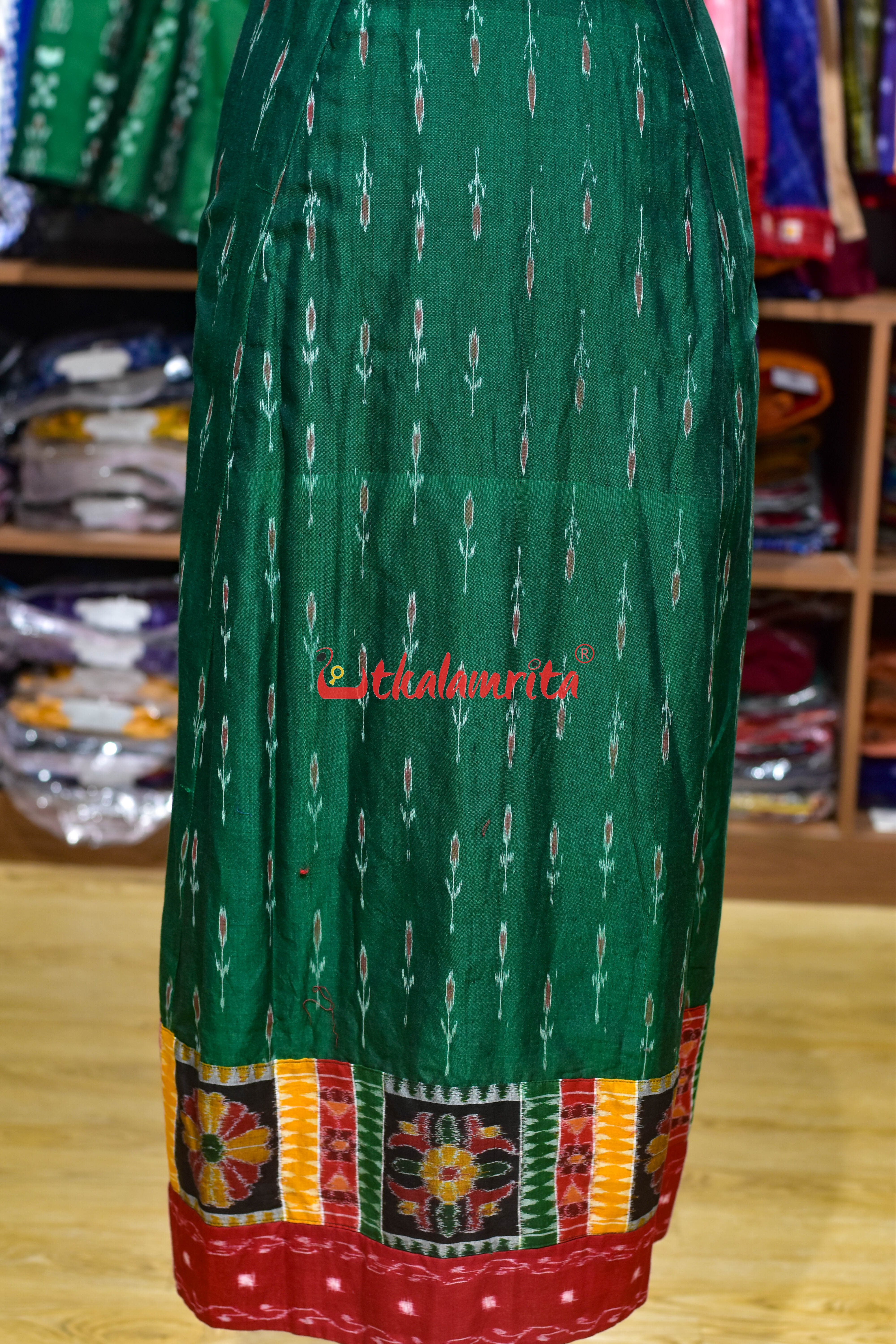 Bottle Green Labanga Bandha (Anarkali)
