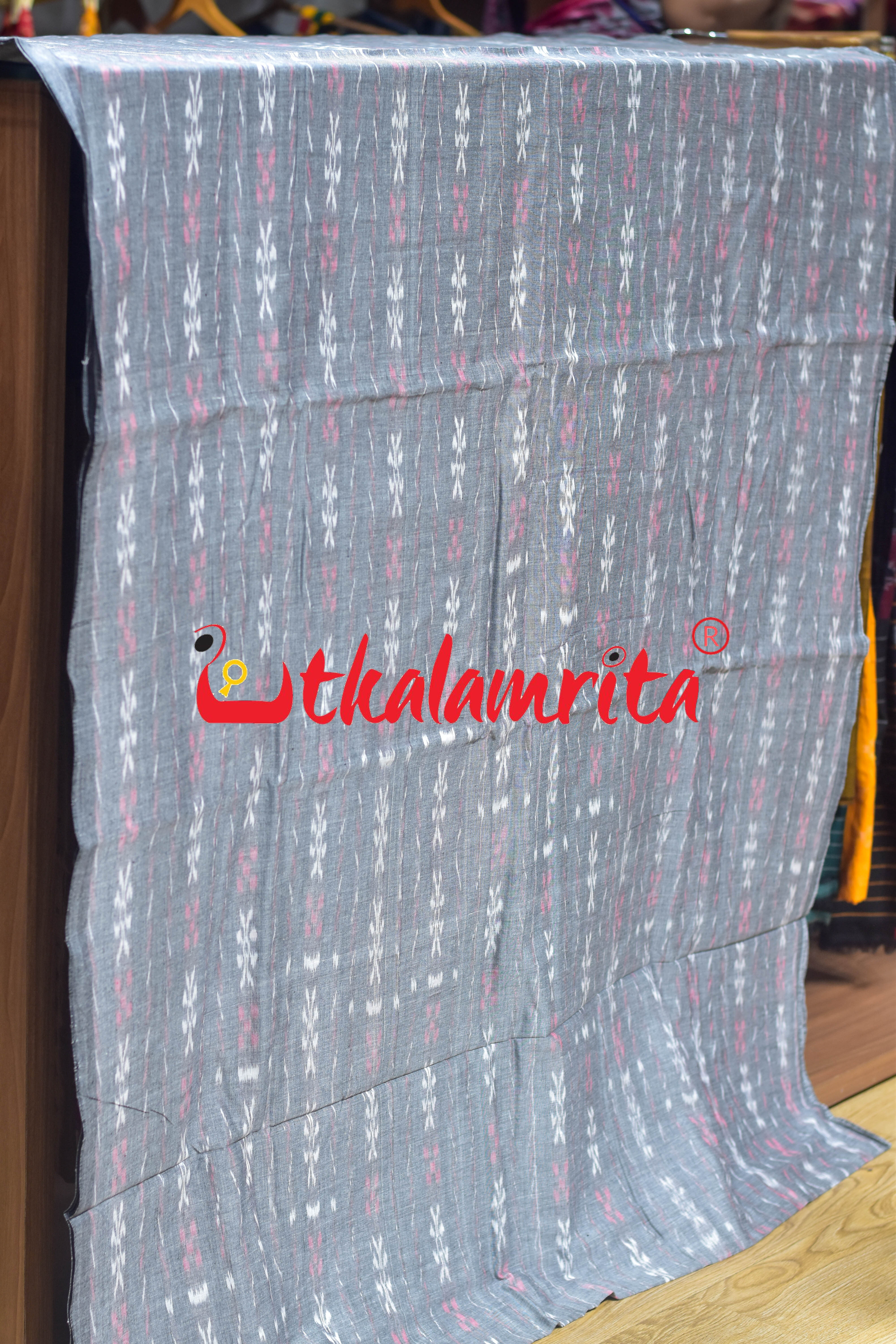 Grey Pasapali Paper Design Cotton (Fabric)