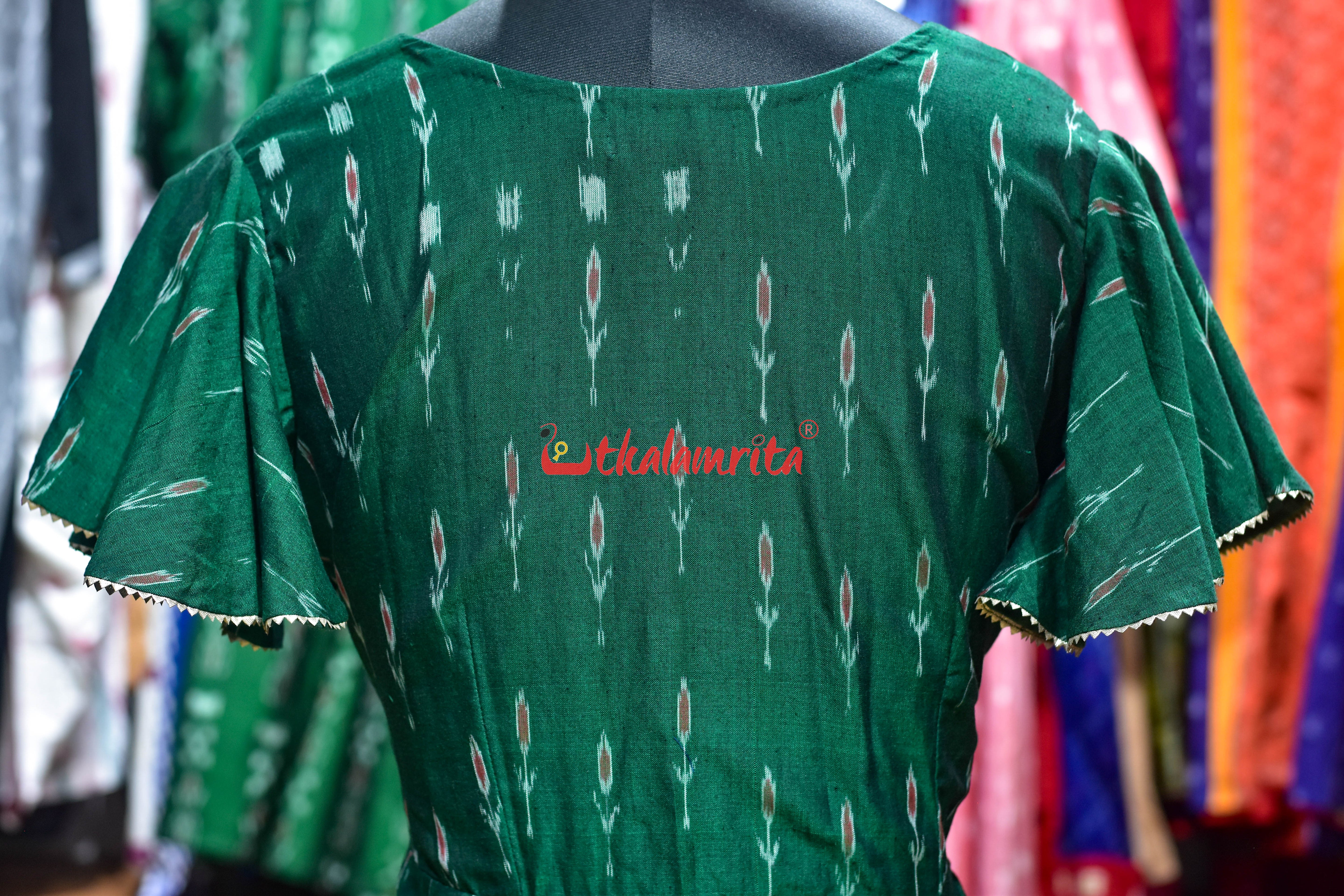 Bottle Green Labanga Bandha (Anarkali)