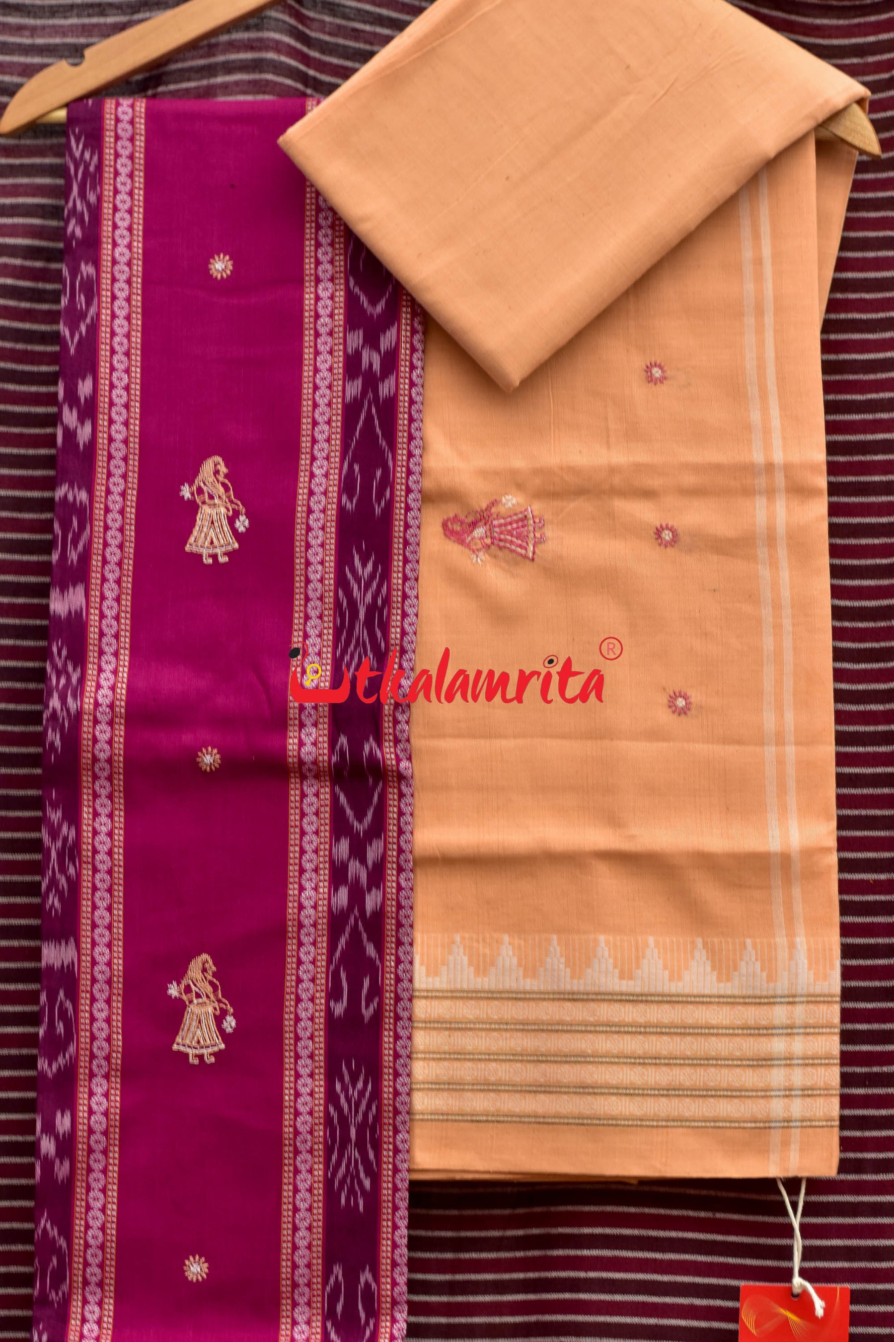 Magenta Chandan Doll Bomkai Dress Set