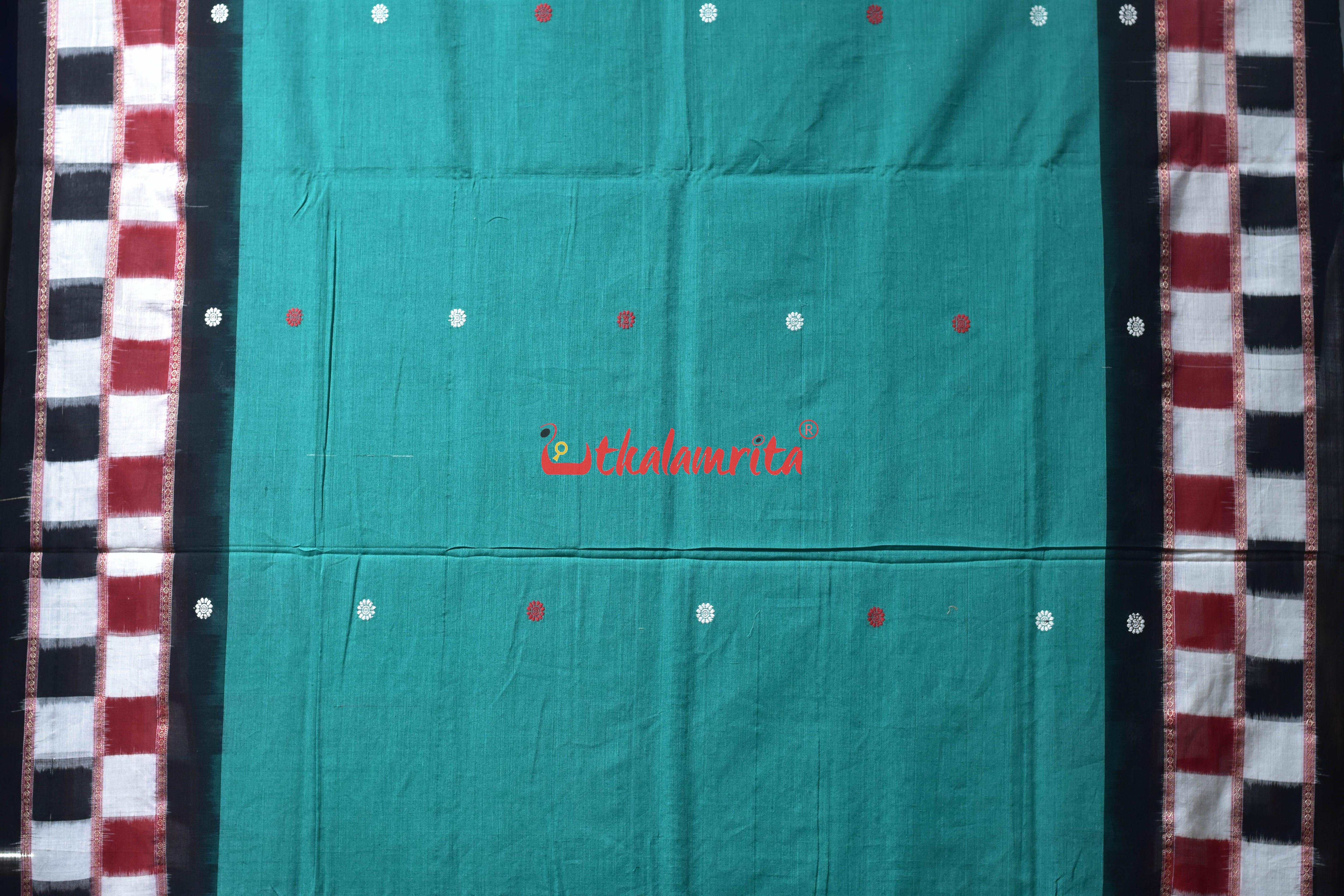 Green Border Big Pasapali Cotton Saree