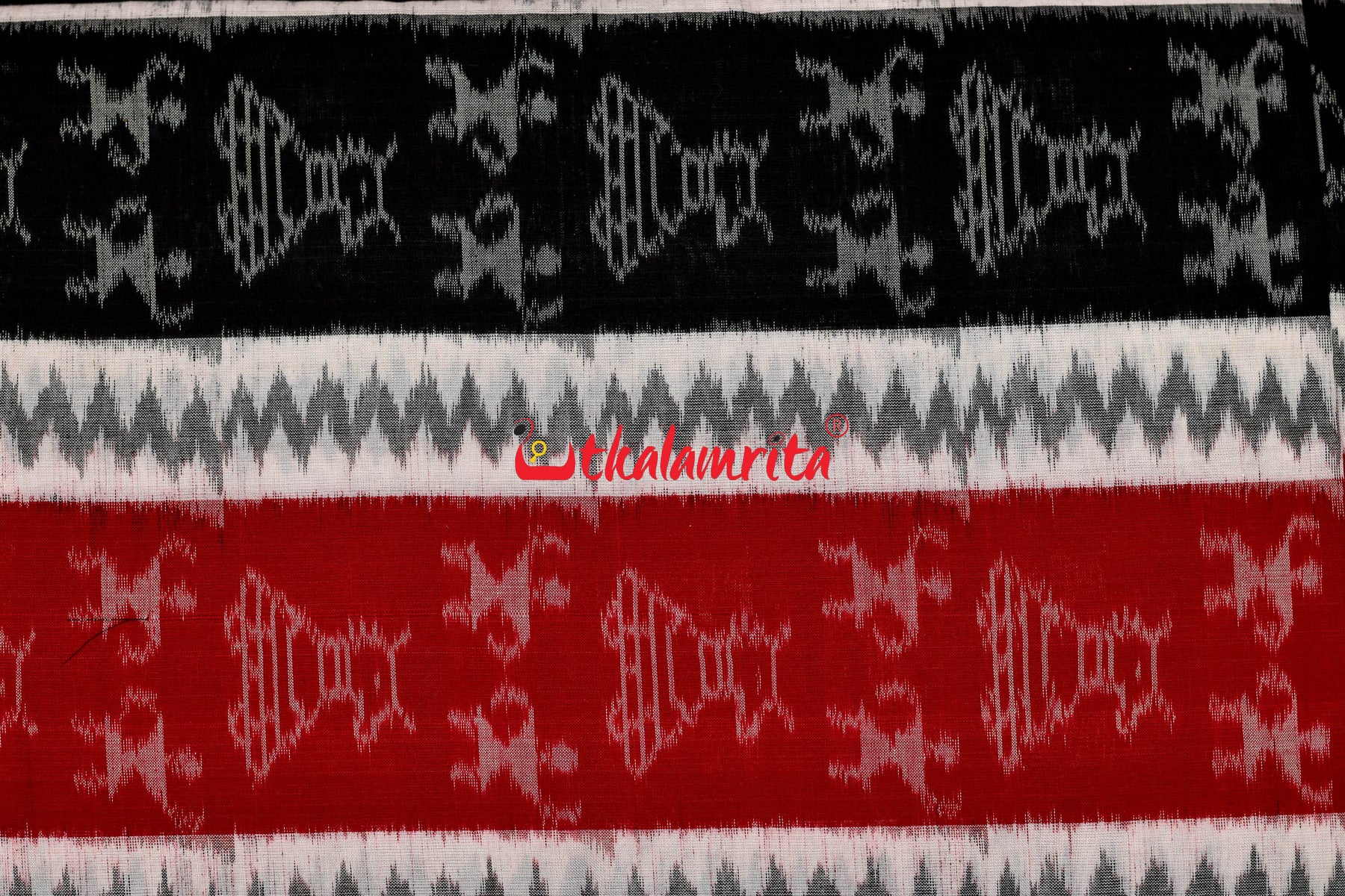 Tribal Pashupati Red Black White (Fabric)