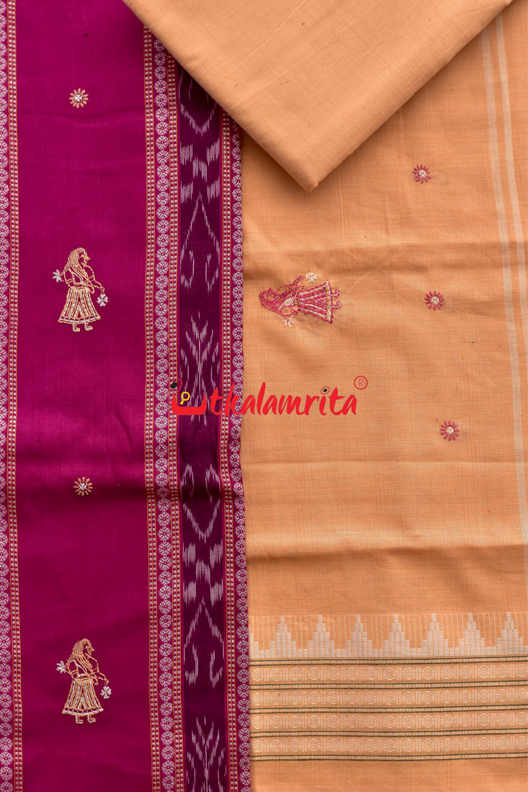 Magenta Chandan Doll Bomkai Dress Set