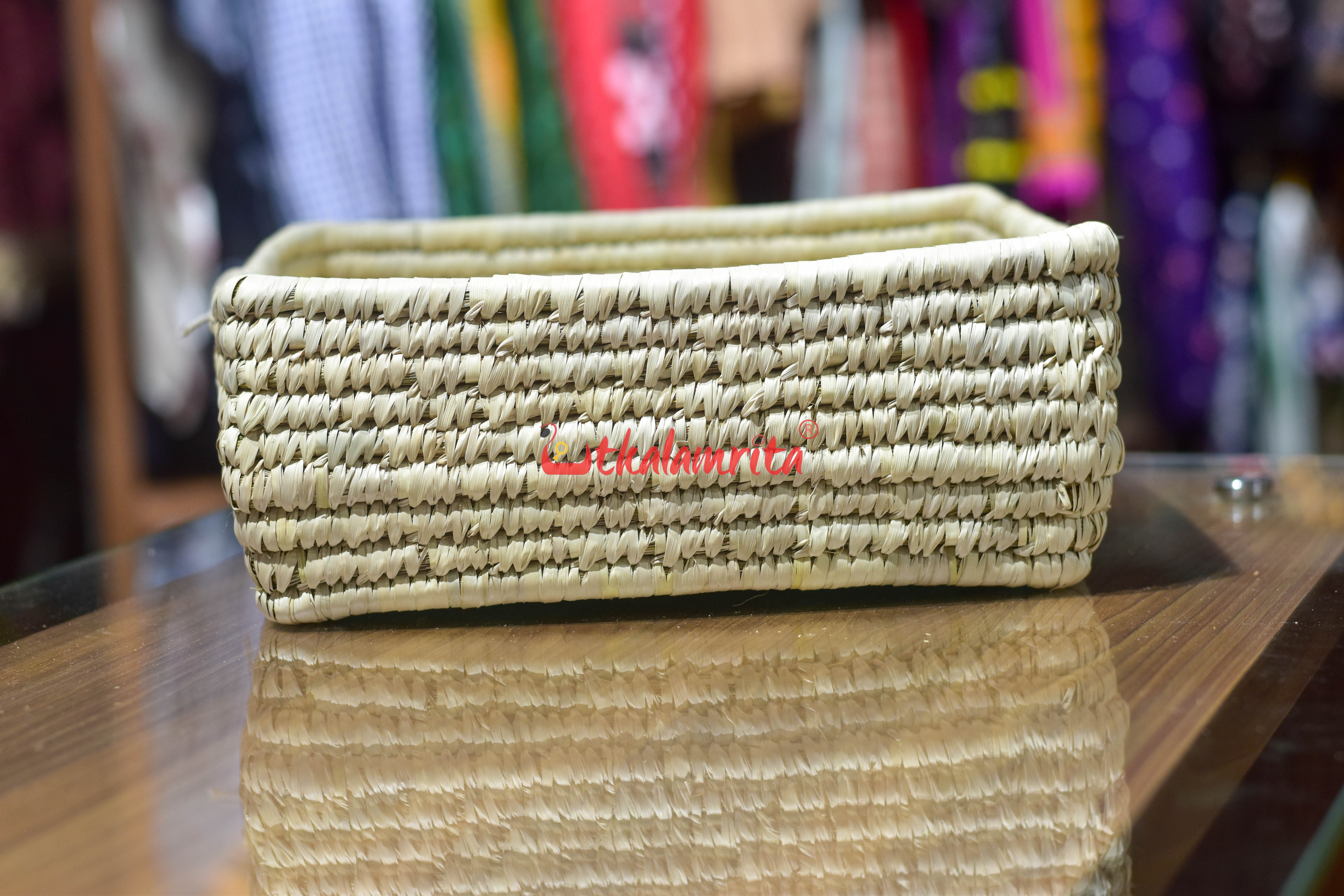 Sabai Grass Natural Square Pathuri Organiser- Large