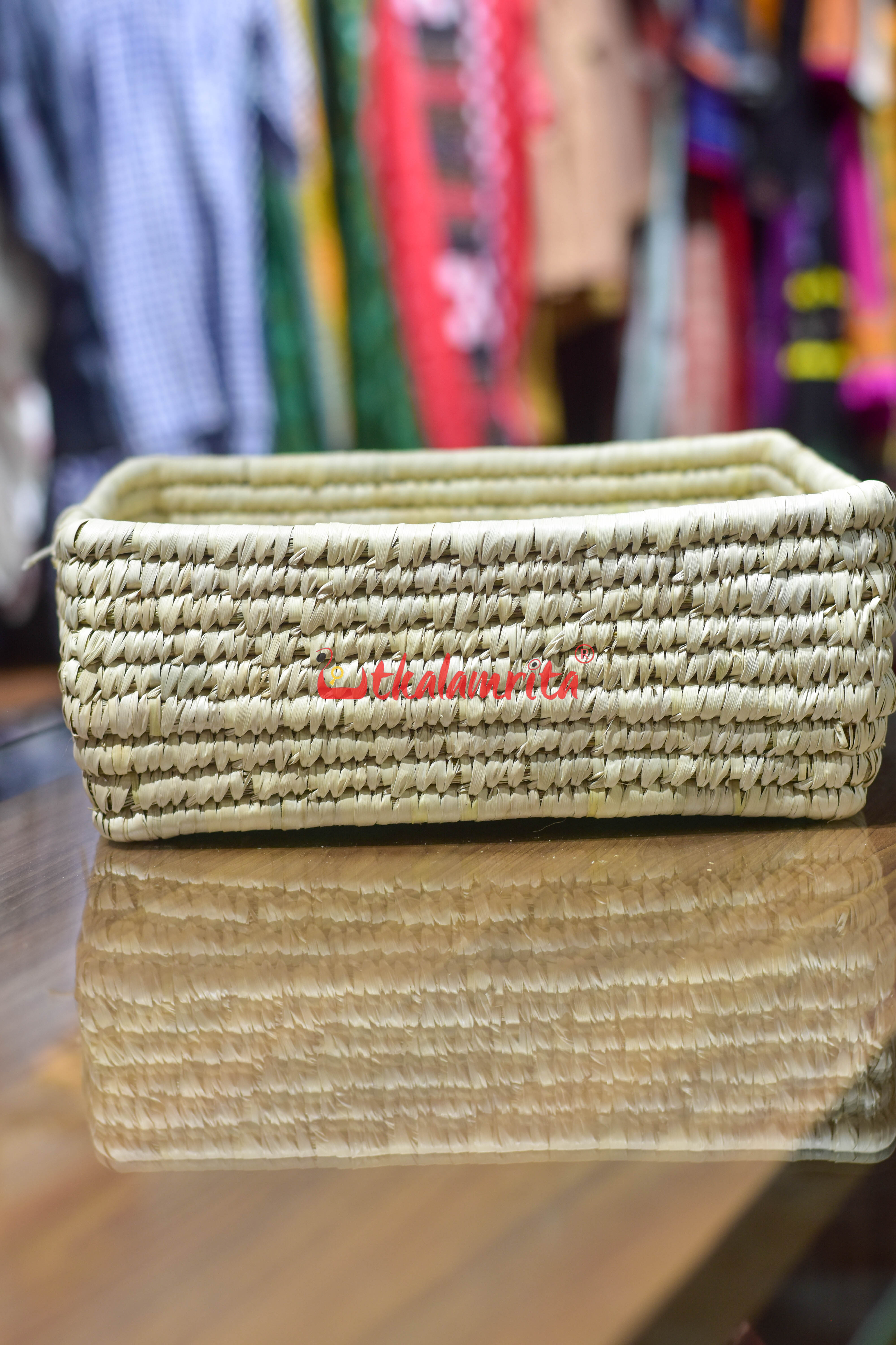 Sabai Grass Natural Square Pathuri Organiser- Large