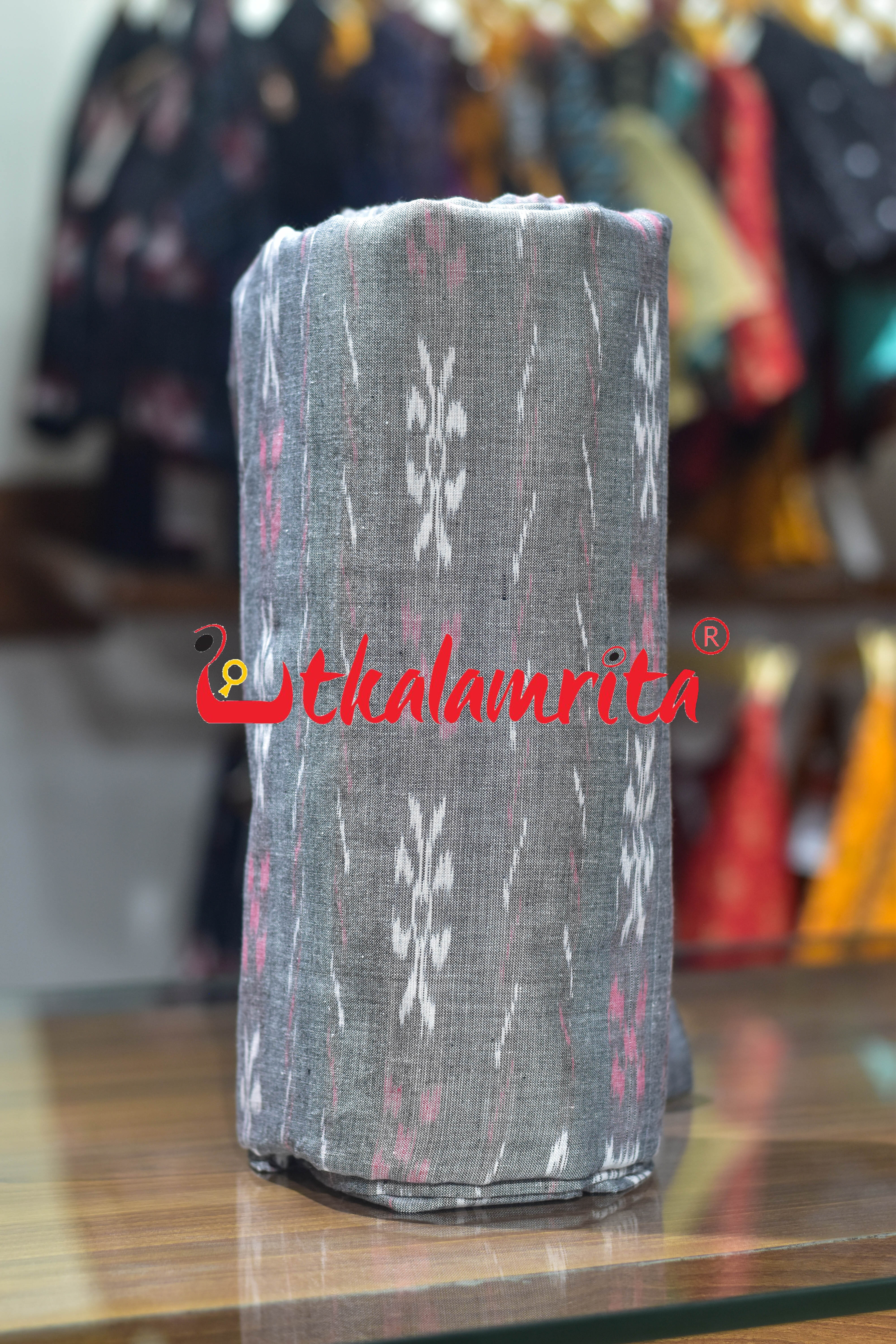 Grey Pasapali Paper Design Cotton (Fabric)