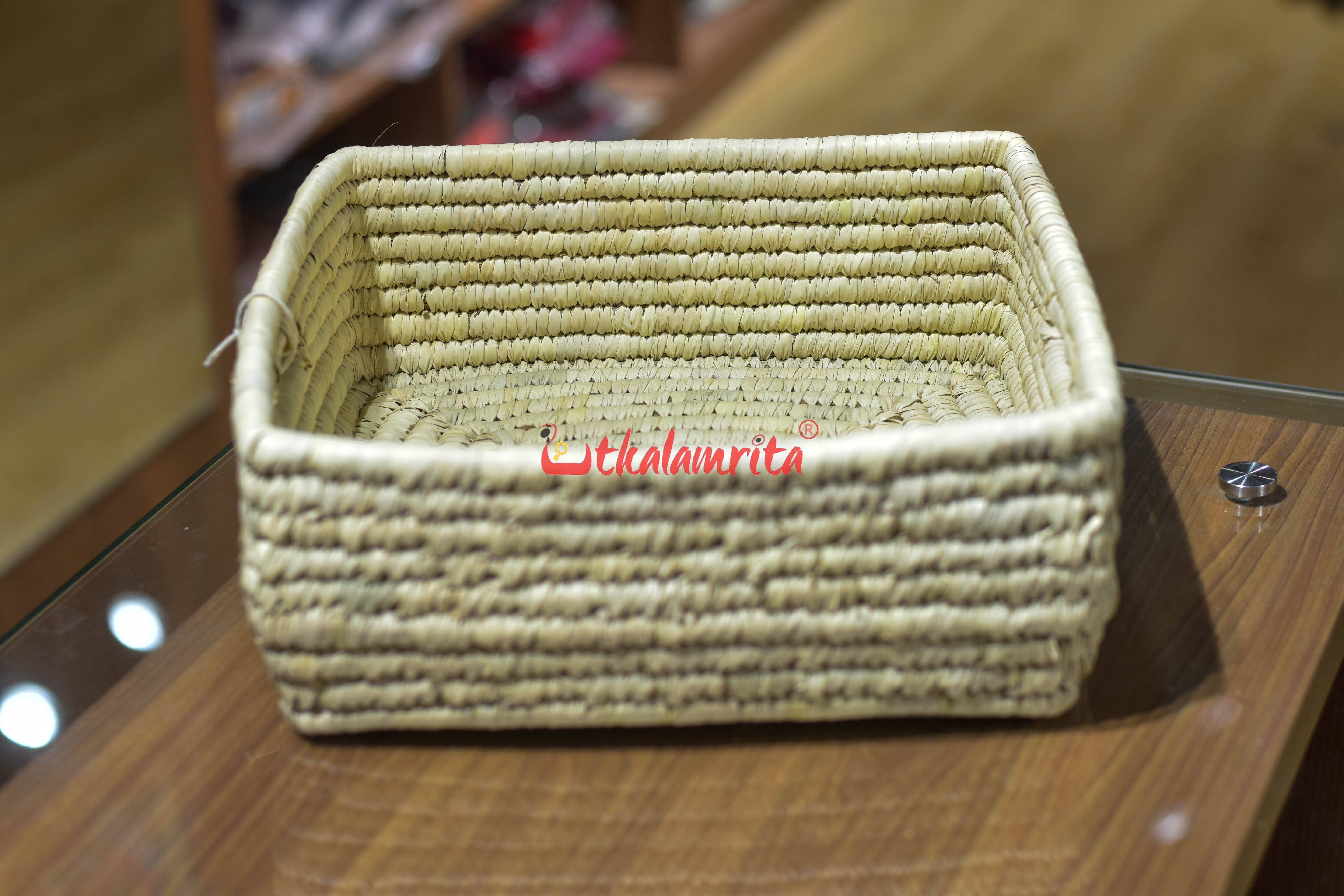 Sabai Grass Natural Square Pathuri Organiser- Large