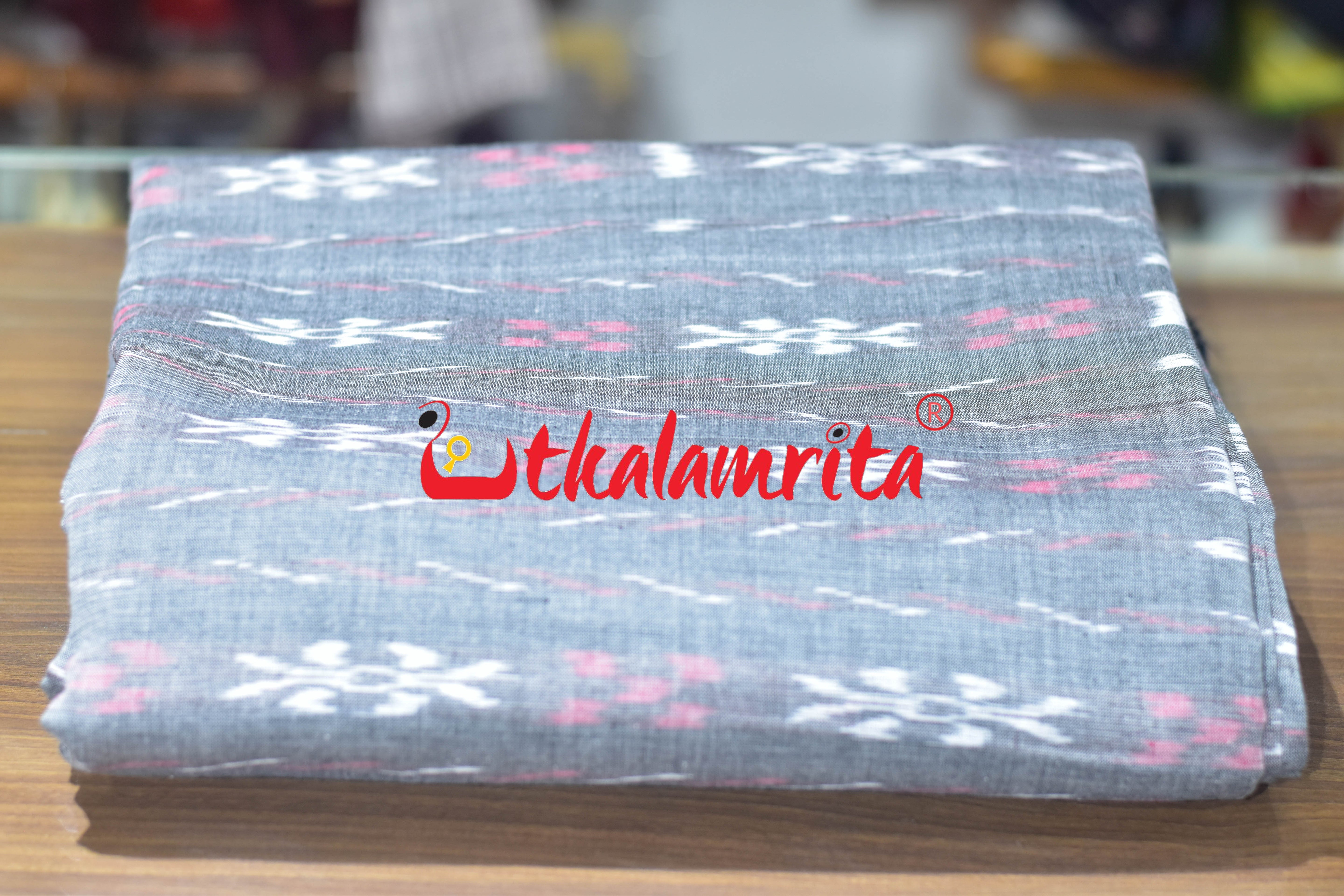 Grey Pasapali Paper Design Cotton (Fabric)