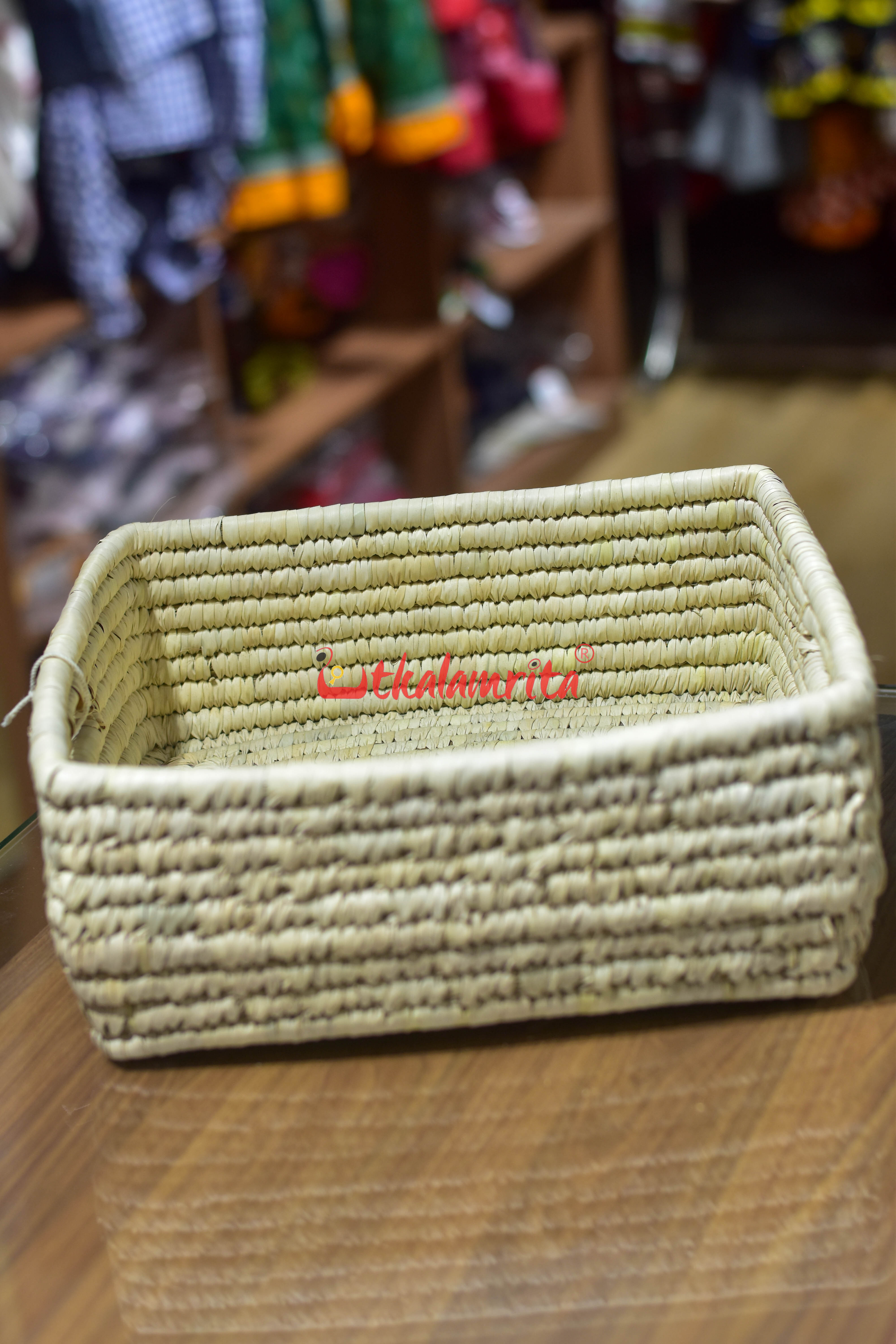 Sabai Grass Natural Square Pathuri Organiser- Large