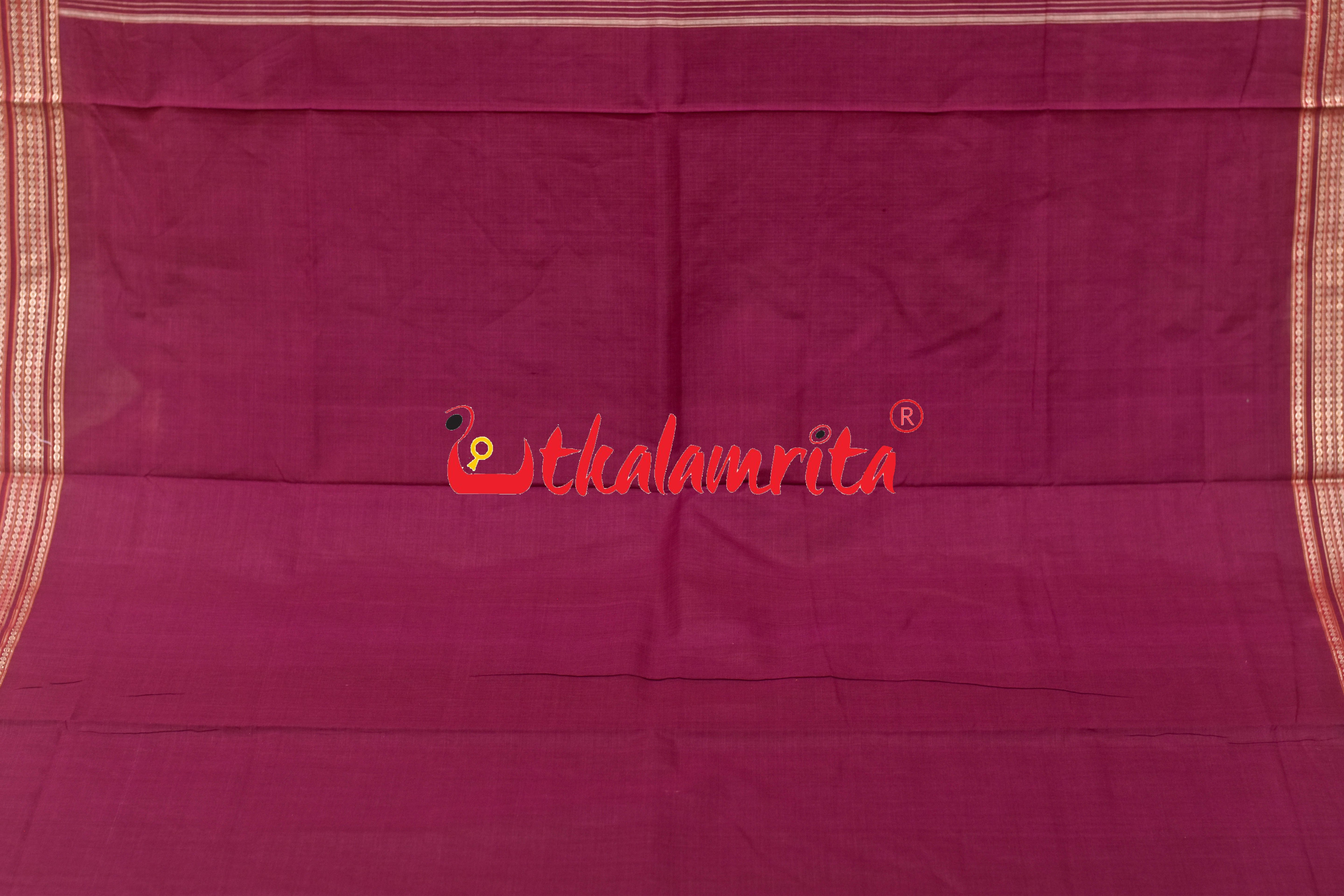 Mustard Black Buti Bomkai Cotton Saree