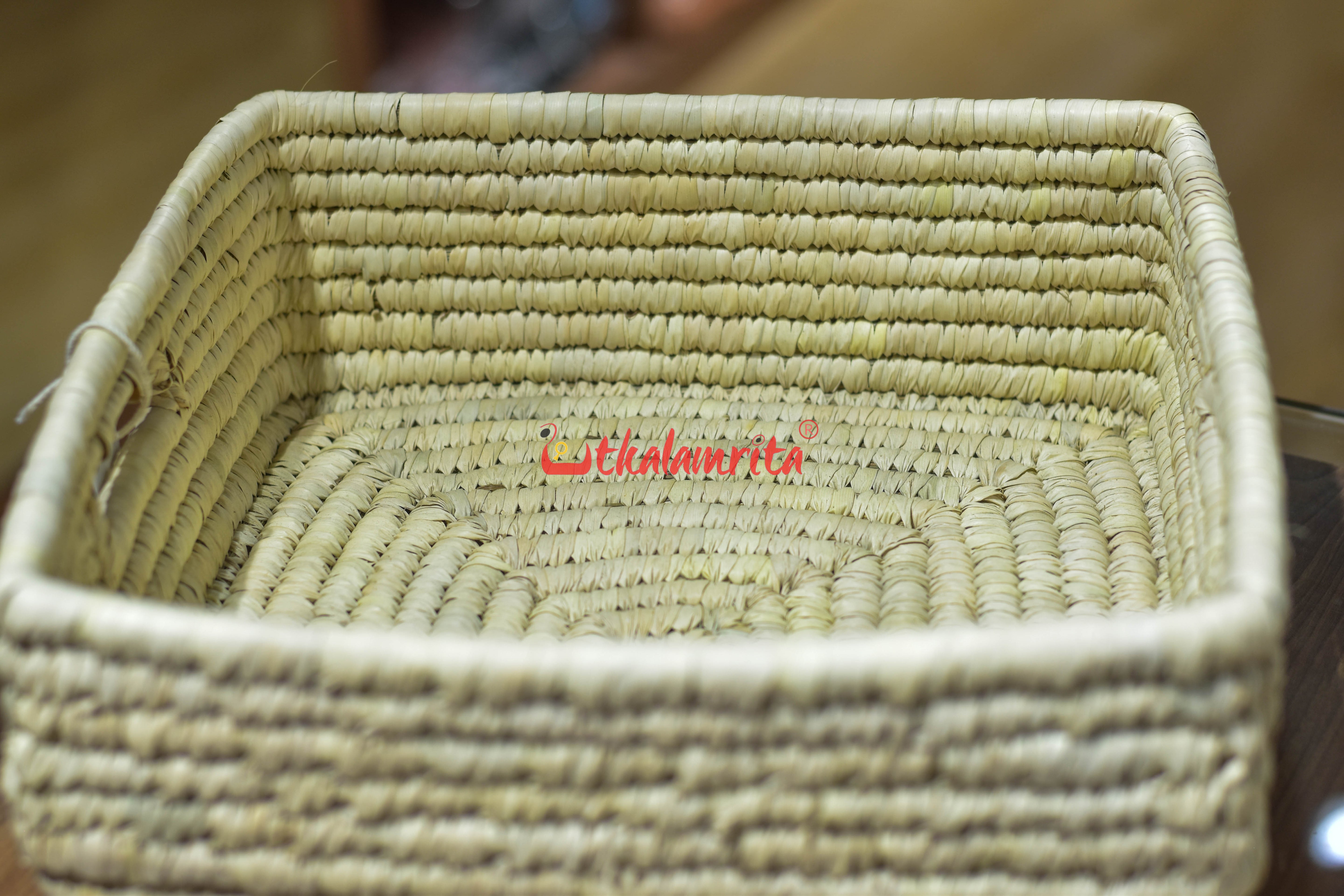 Sabai Grass Natural Square Pathuri Organiser- Large