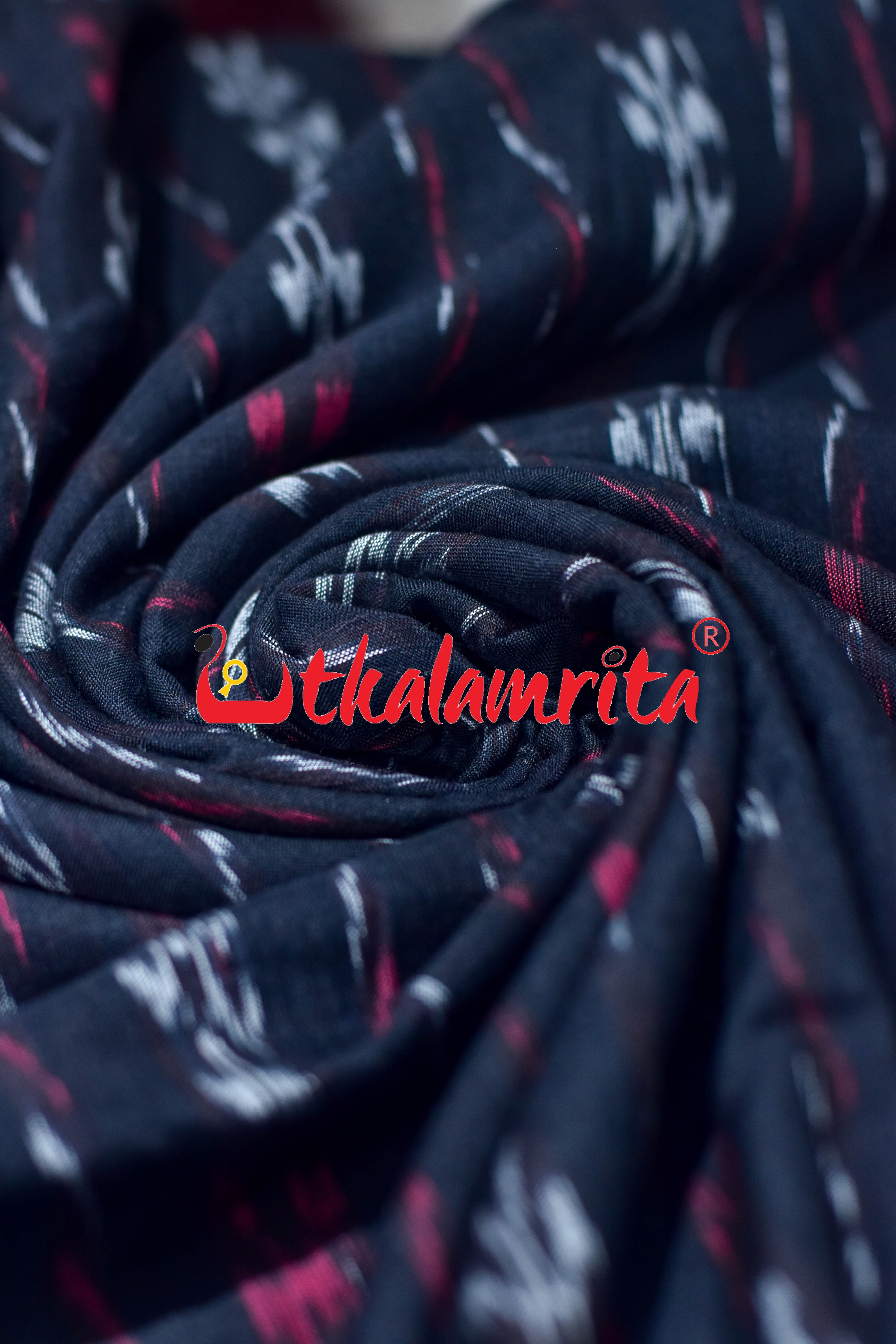 Black Pasapali Paper Design Cotton (Fabric)
