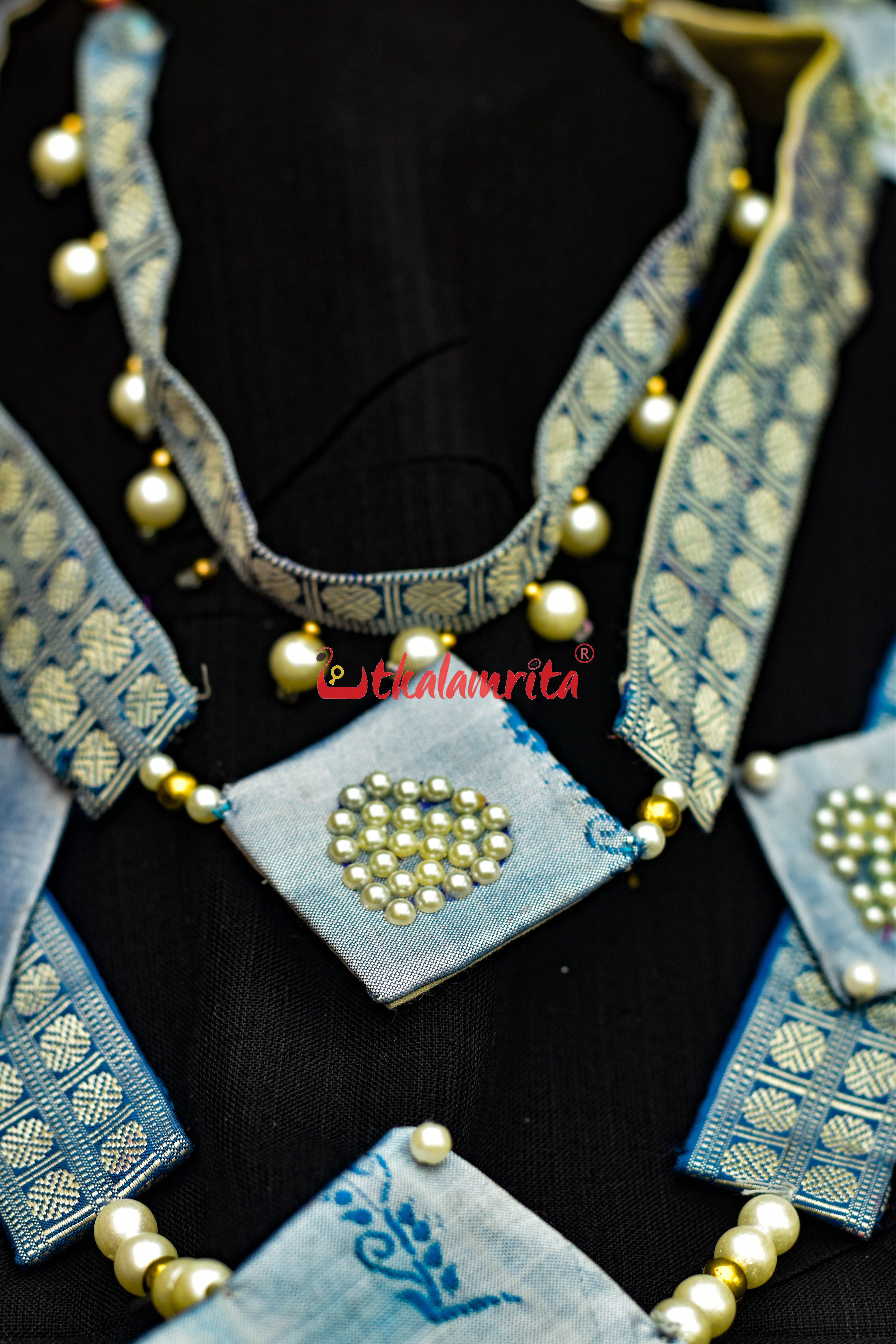Blue Heart Handloom Jewelry Set