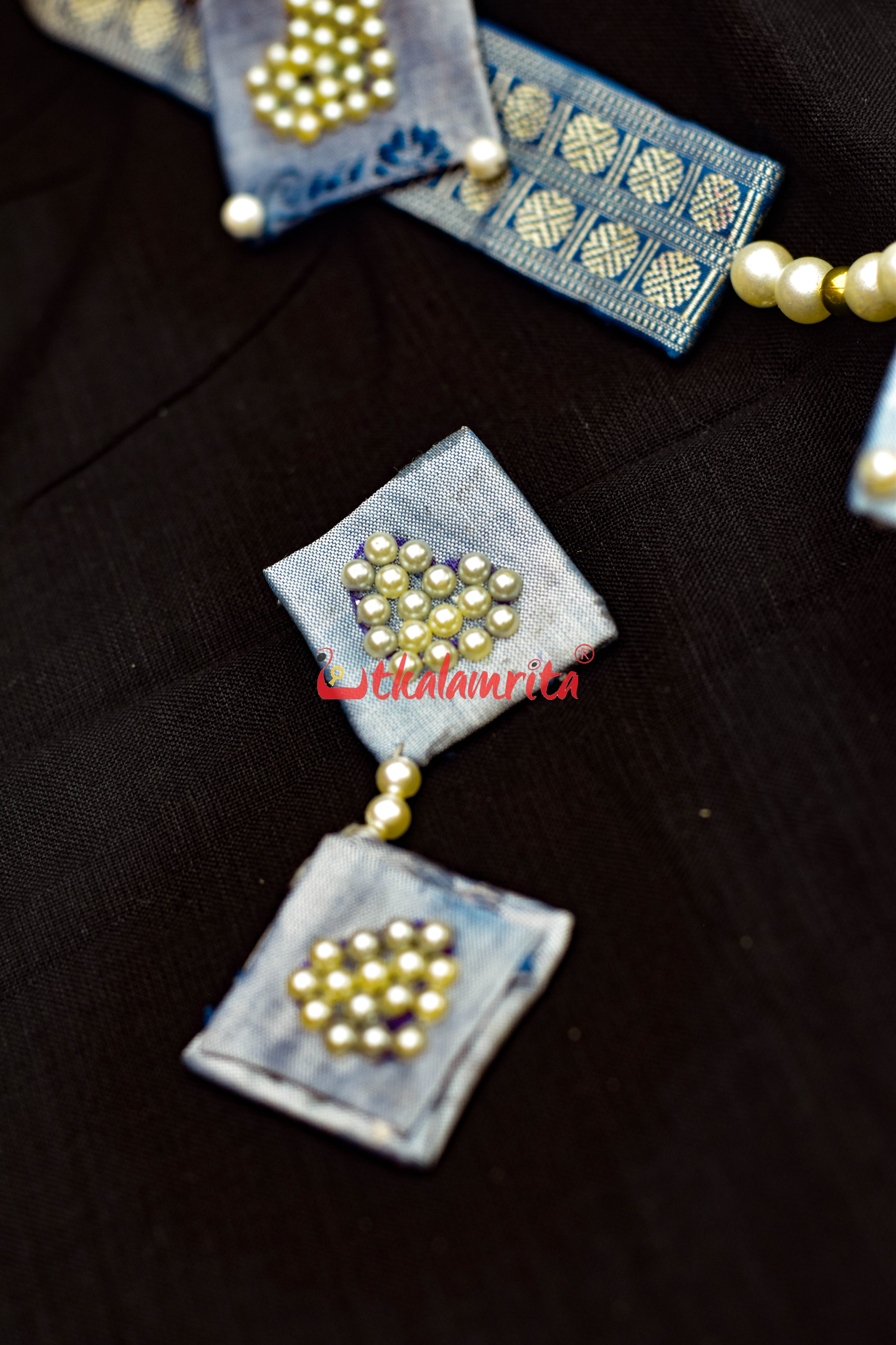 Blue Heart Handloom Jewelry Set