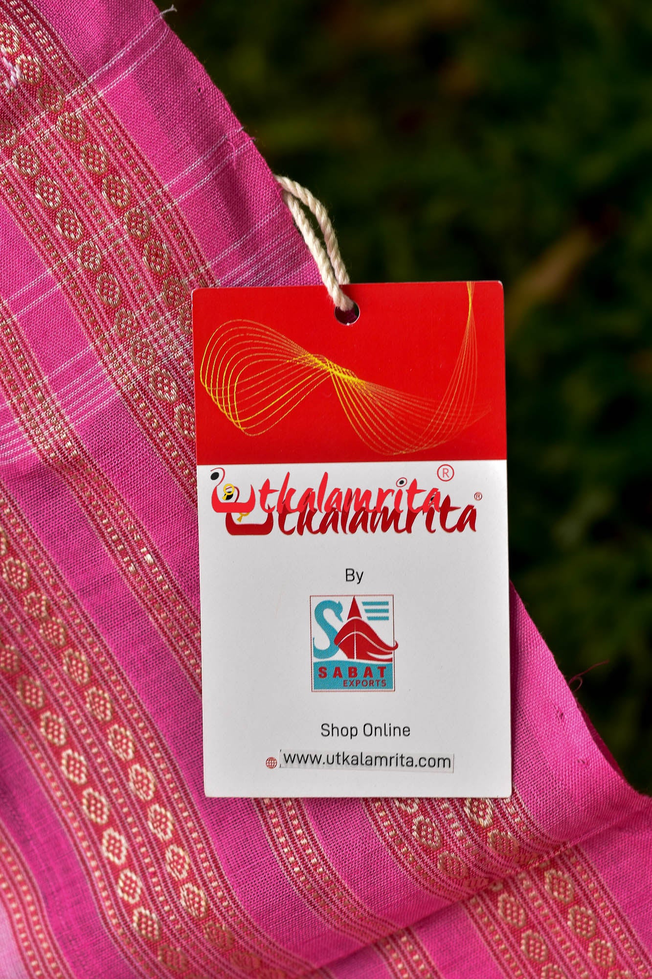 Black Pink Flower Bomkai Cotton Saree