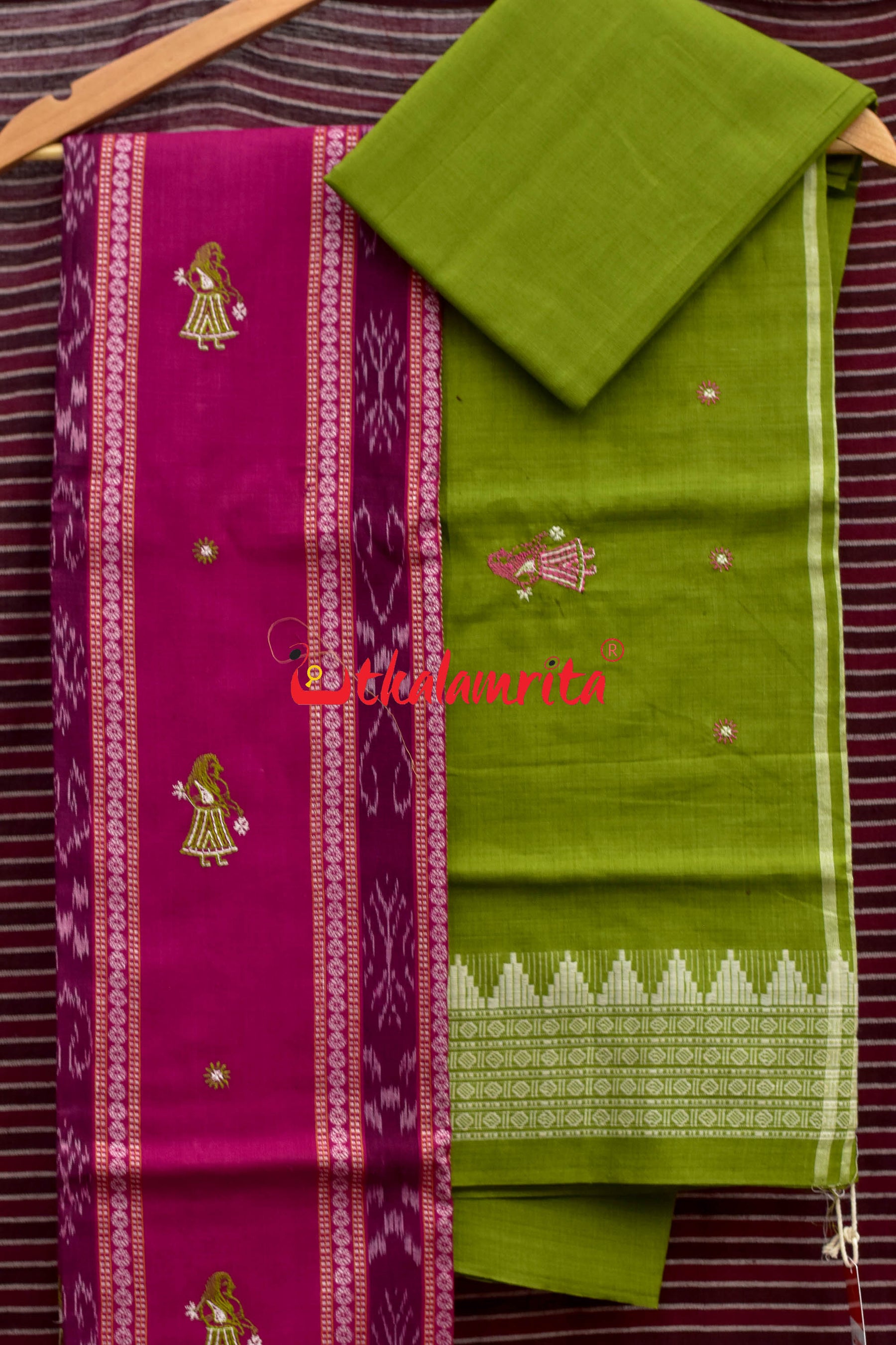 Magenta Mehendi Doll Bomkai Dress Set