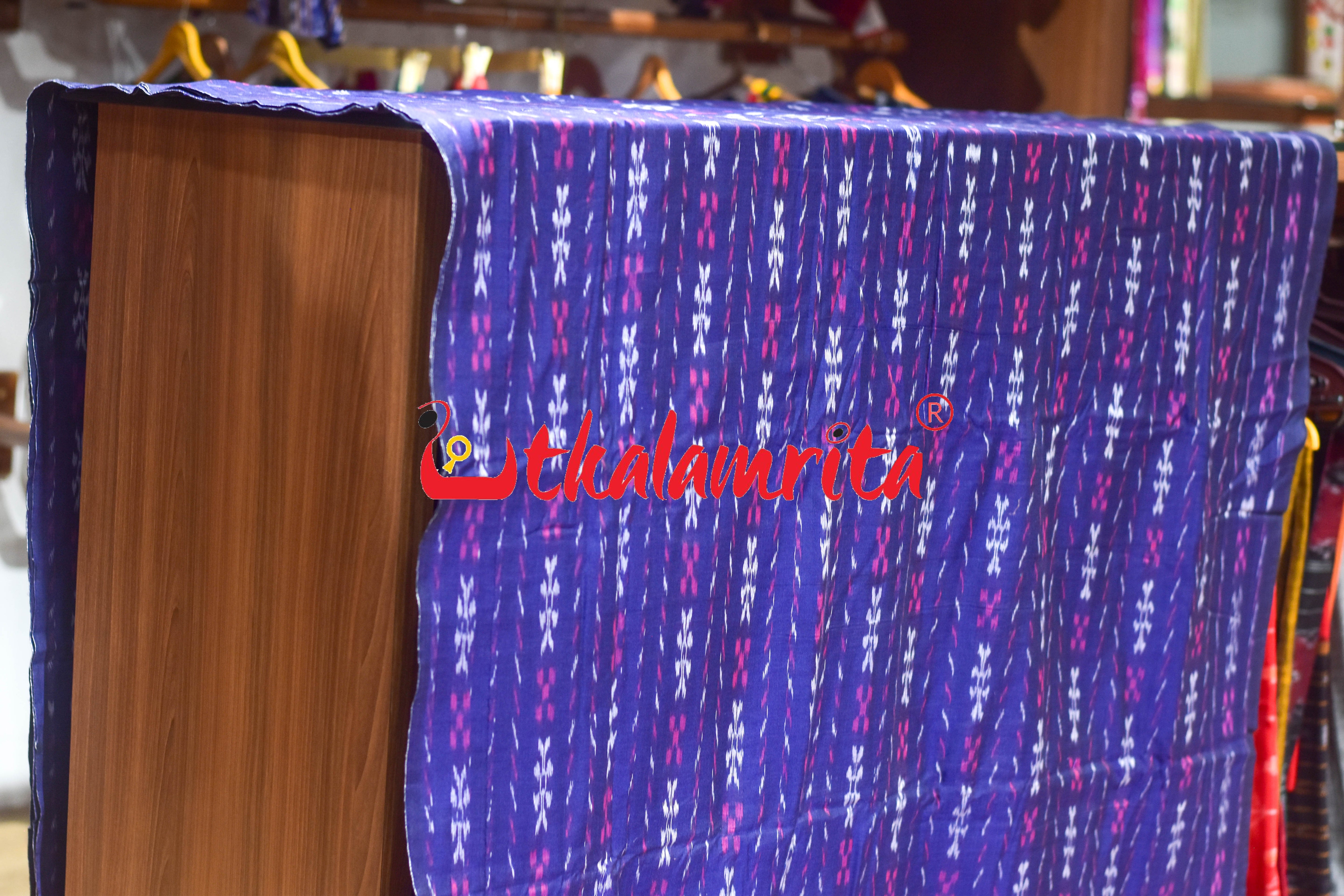 Blue Pasapali Paper Design Cotton (Fabric)