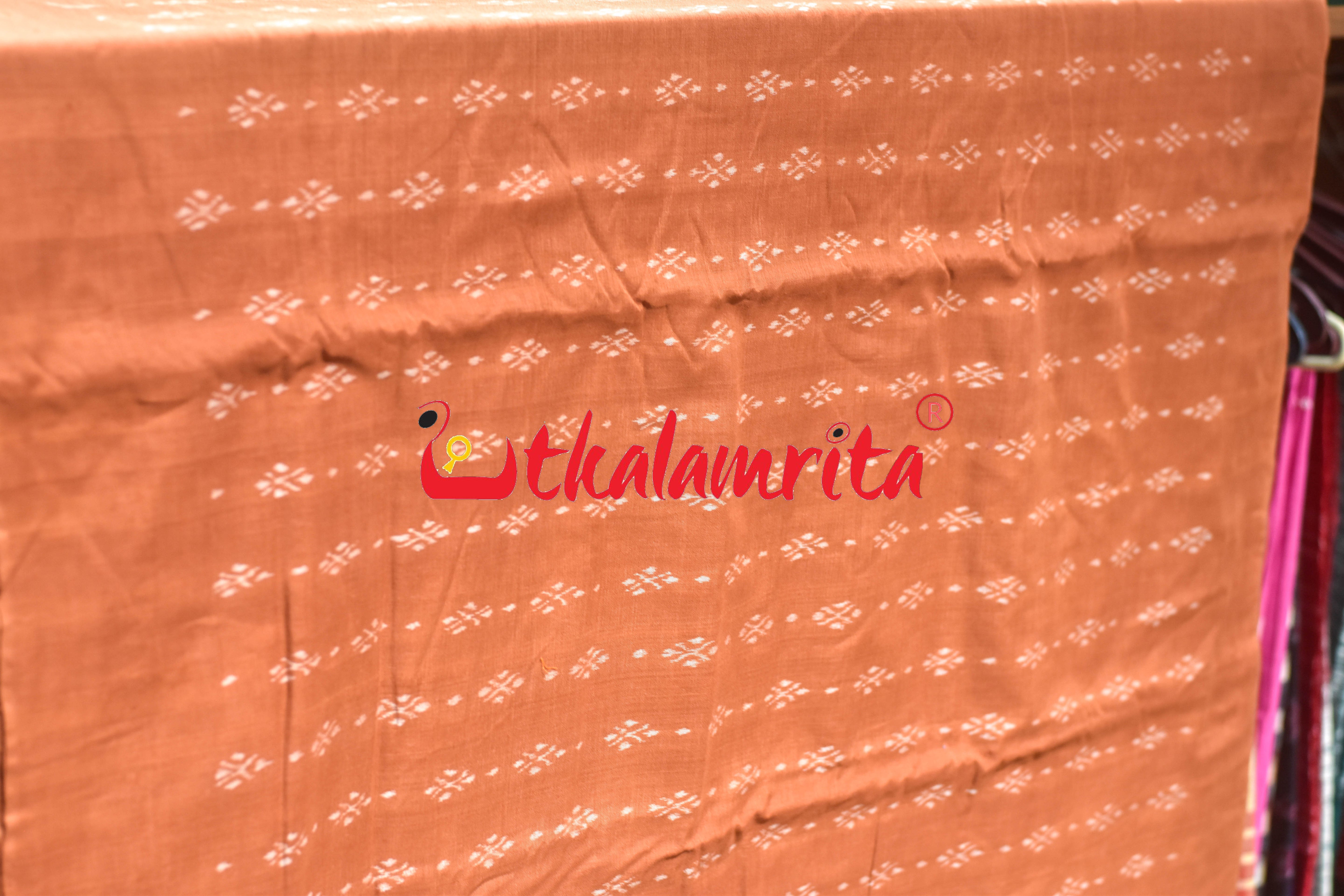 Brown Phula Thikiri Sambalpuri Cotton (Fabric)