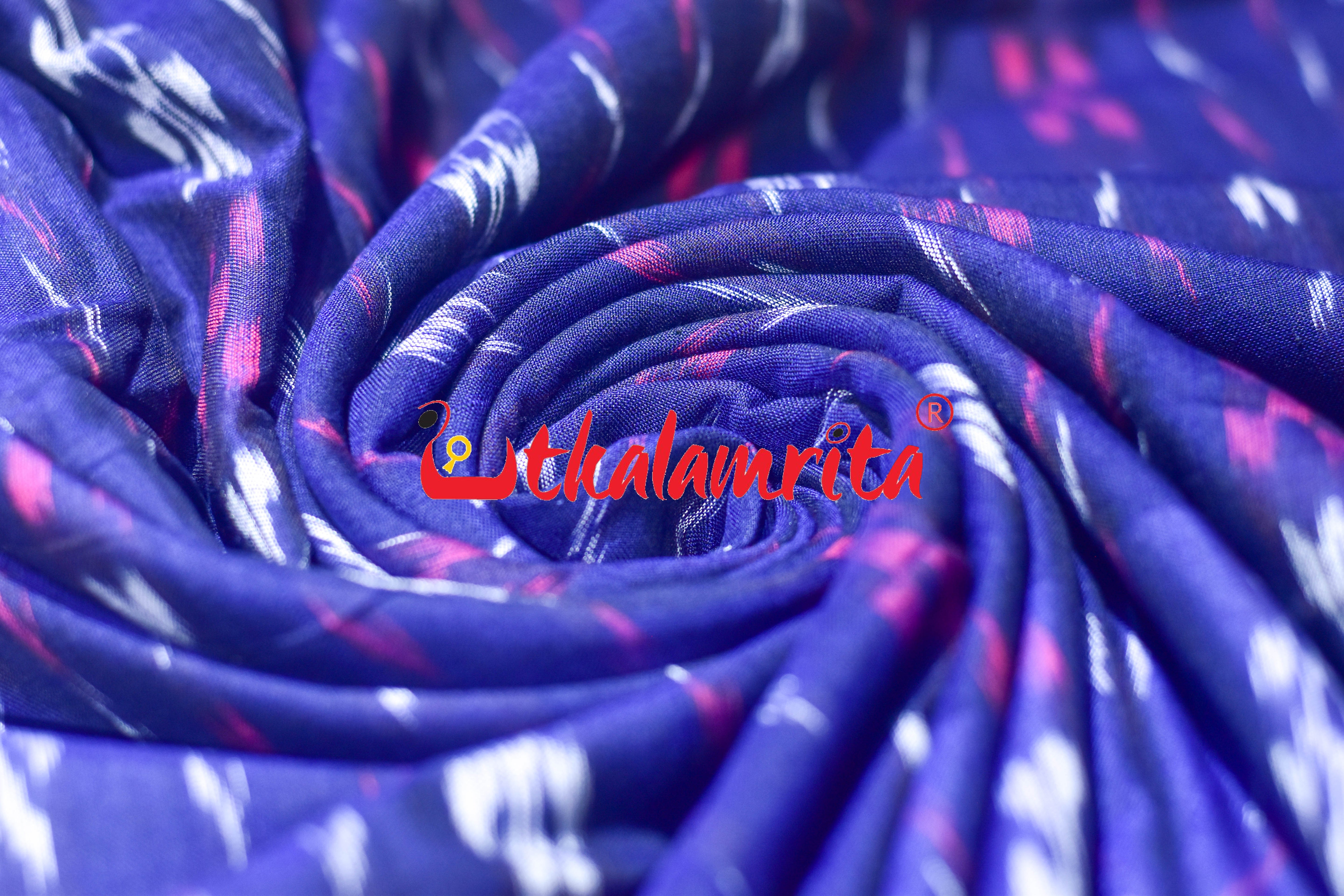 Blue Pasapali Paper Design Cotton (Fabric)